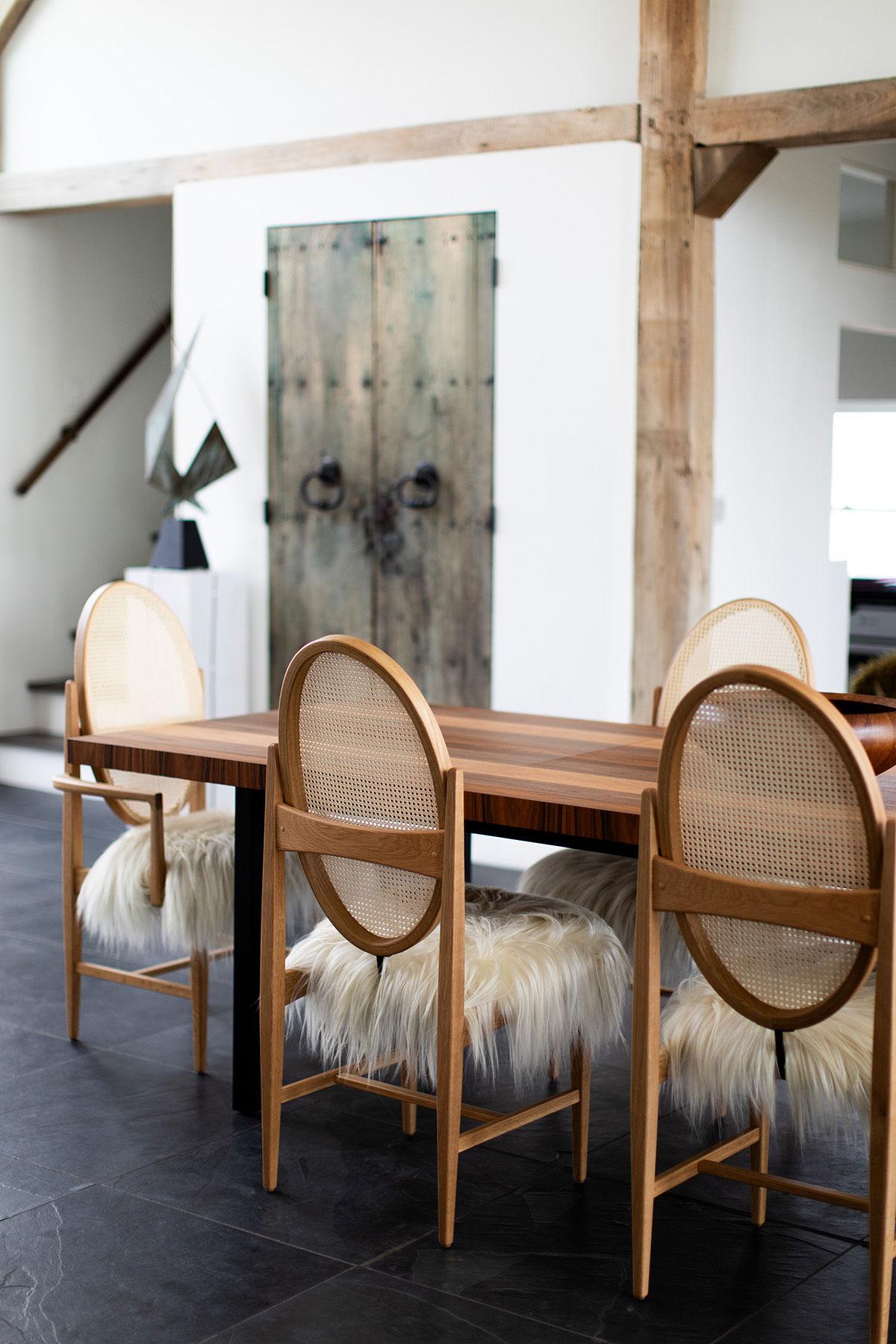 CraftAssociates Dining Chair, Milo Baughman Modern Cane Dining Chair, Oval For Sale 2