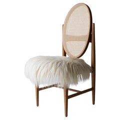 CraftAssociates Dining Chair, Milo Baughman Modern Cane Dining Chair, Oval