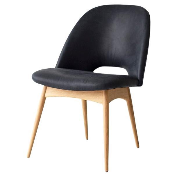 CraftAssociates Dining Chair, Craft Executive Side Dining Chair, Oak Leather