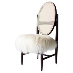 CraftAssociates Sillas de comedor, Silla de comedor de caña Milo Baughman, Nogal