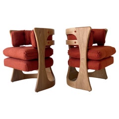 CraftAssociates Sedie da pranzo, Sedie da pranzo moderne imbottite, Barricas, Oak