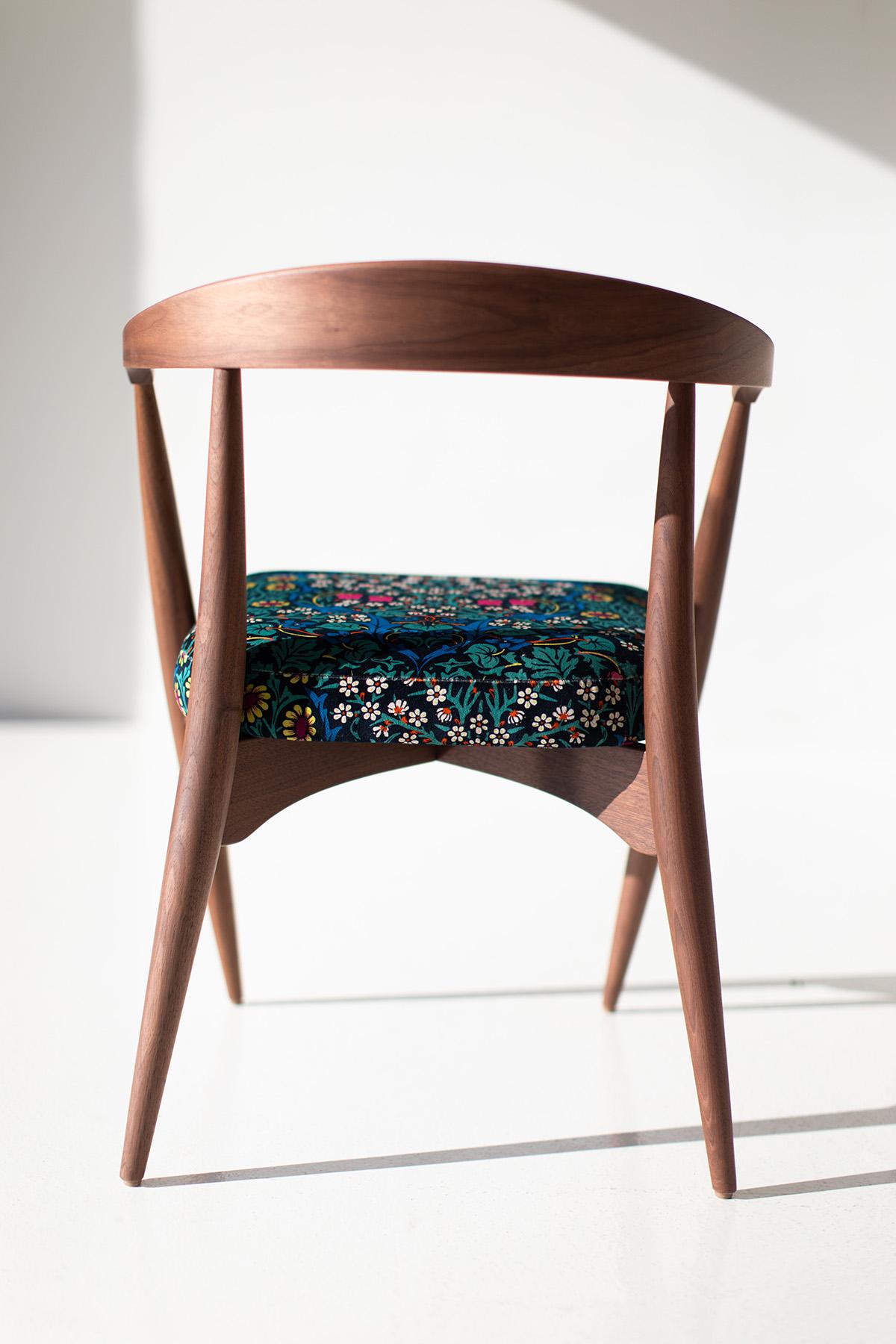 CraftAssociates Dining Chairs, Peabody Modern Wood Dining Chair, Walnut In New Condition For Sale In Oak Harbor, OH
