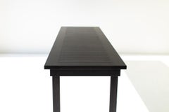 Craftassociates Dining Table, Modern Wood Dining Table, Black, Slatted, Catawba