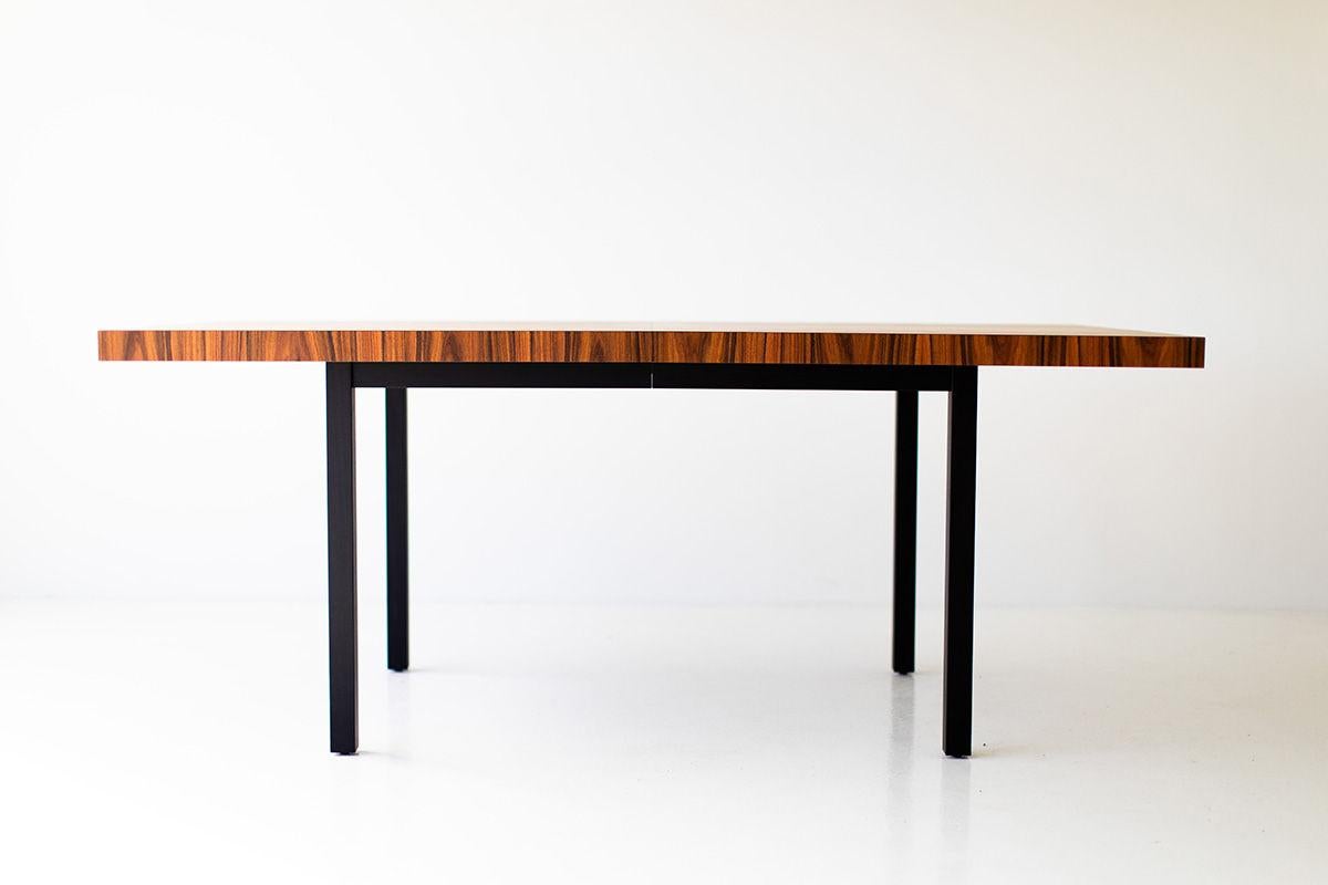 Fait main Tables de salle à manger CraftAssociates, table de Milo Baughman, plateau rayé en vente