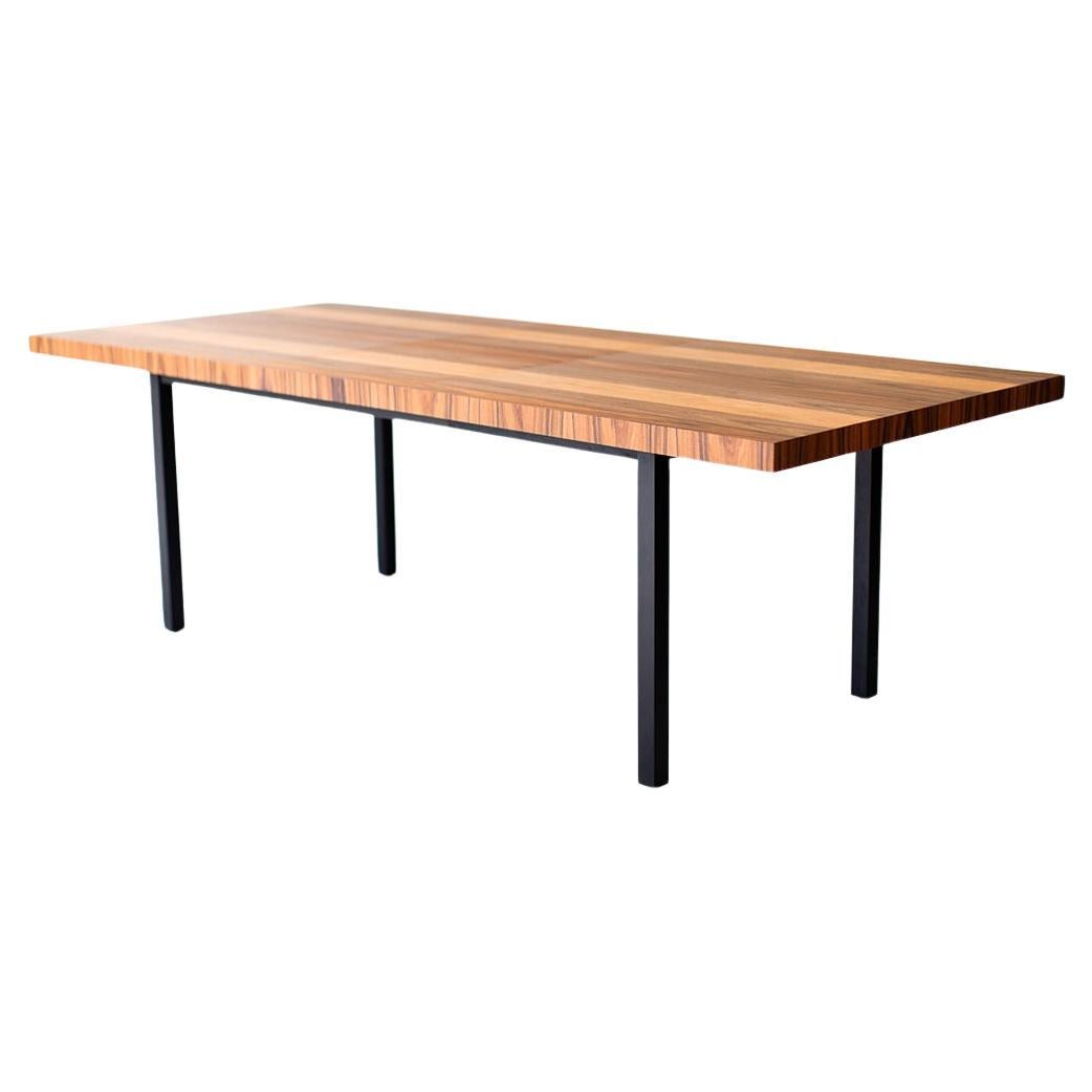 Tables de salle à manger CraftAssociates, table de Milo Baughman, plateau rayé en vente