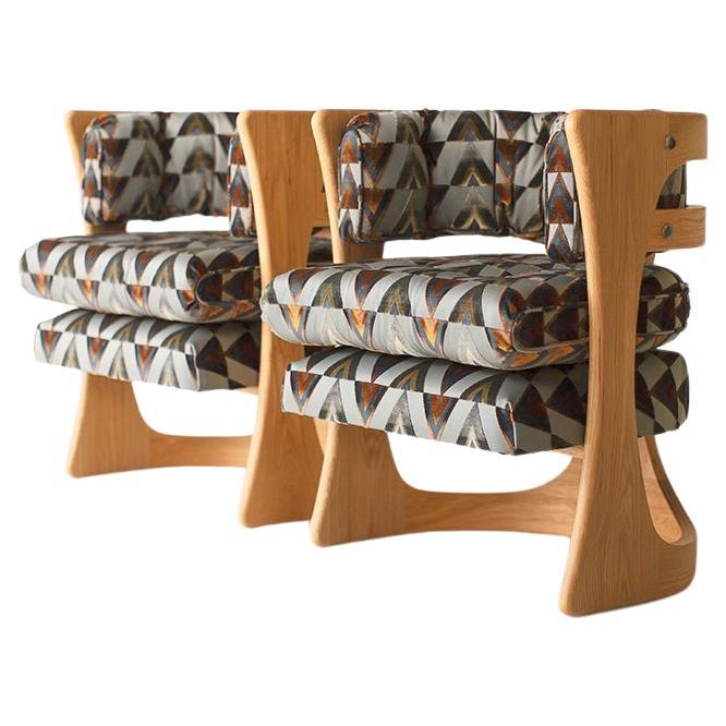 CraftAssociates Dinning Chairs, Barricas Modern Oak Dining Chair, Upholstered