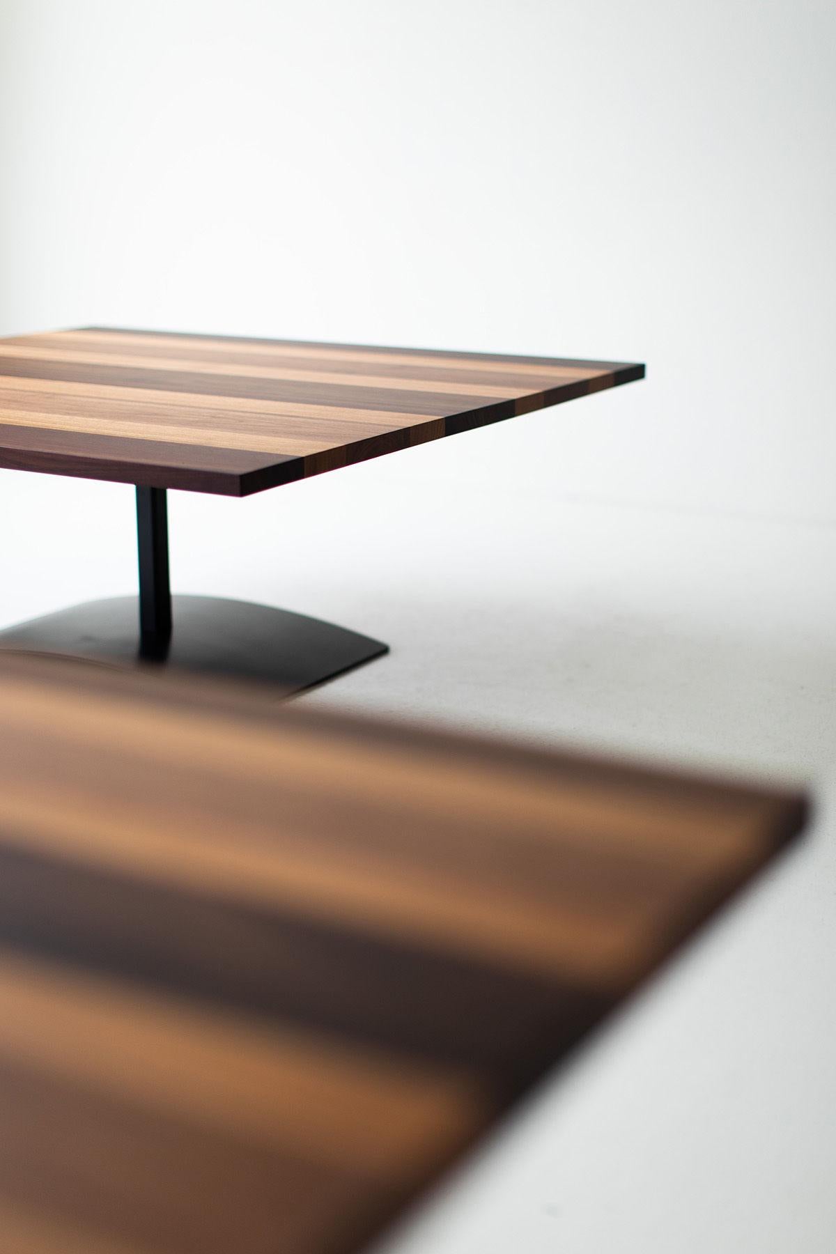 American CraftAssociates End Tables, Milo Baughman End Table, Striped Top For Sale