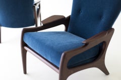 CraftAssociates Loungesessel, Hillsdale Mid-Century Modern-Stühle, Nussbaum, hoch