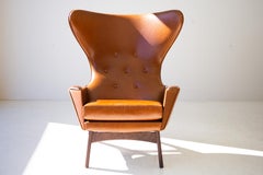 CraftAssociates Lounge Chairs, Vadar Modern Leather Lounge Chair, Wingback