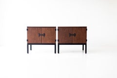 CraftAssociates Nightstands, Milo Baughman Modern Walnut Nightstand