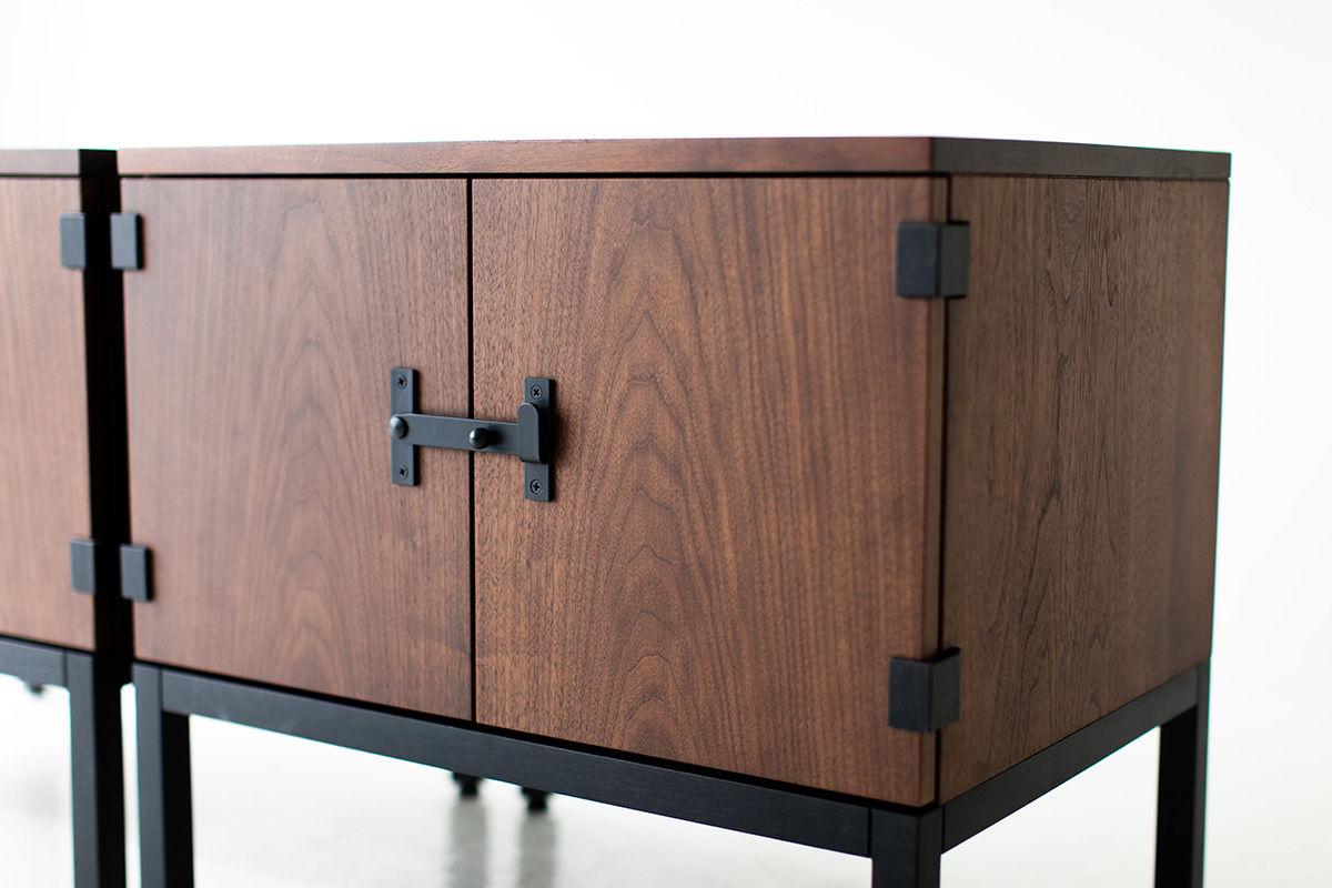 American CraftAssociates Nightstands, Milo Baughman Modern Walnut Nightstand For Sale