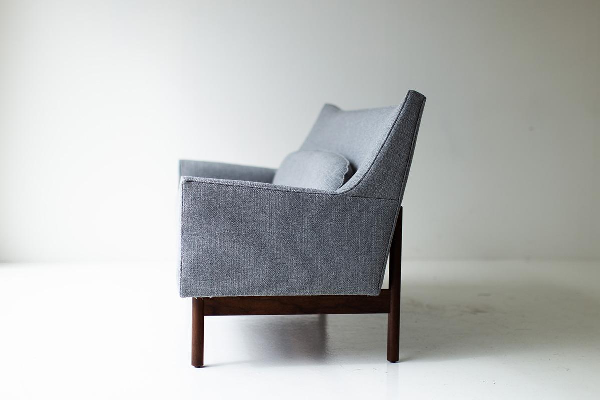 Hand-Crafted CraftAssociates Sofa, Peabody Bracket Back Sofa, Upholstered  For Sale