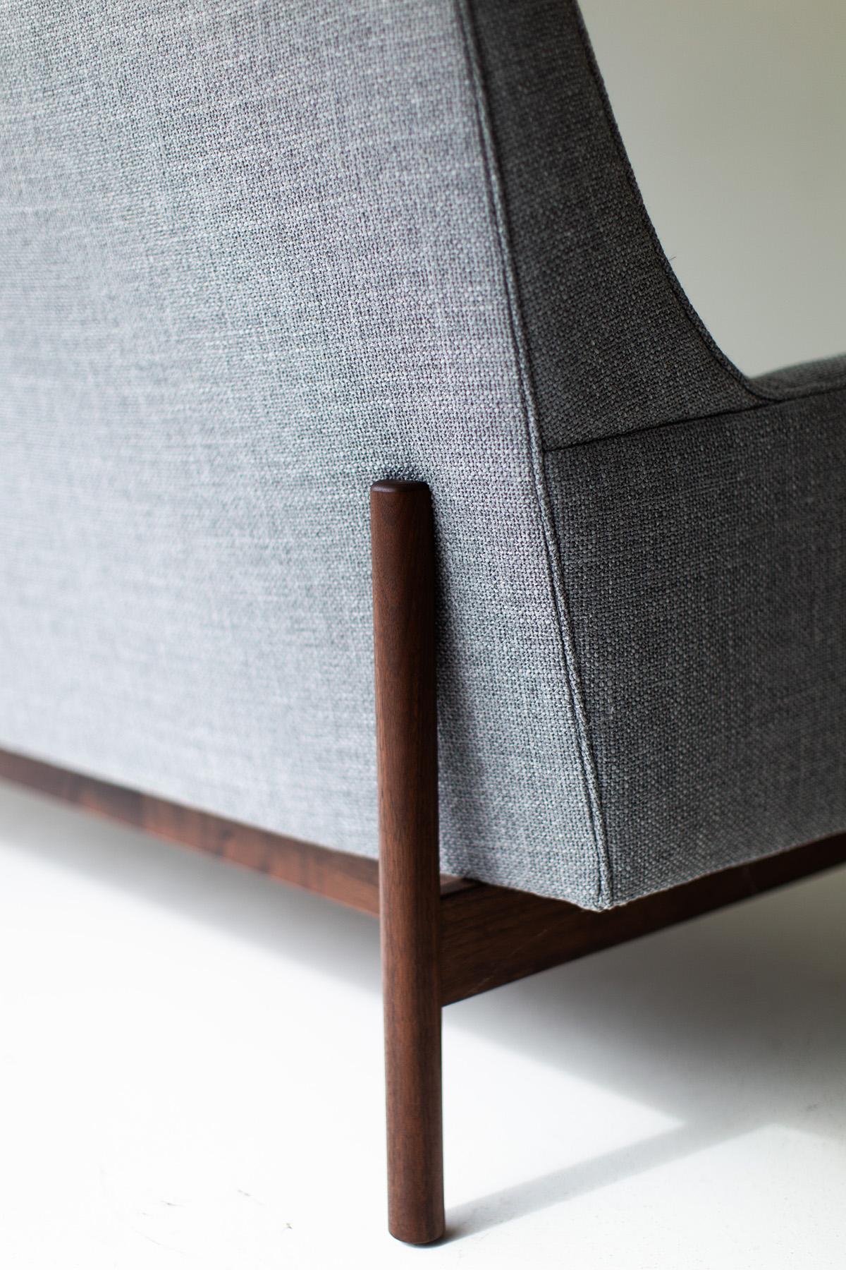 Contemporary CraftAssociates Sofa, Peabody Bracket Back Sofa, Upholstered  For Sale