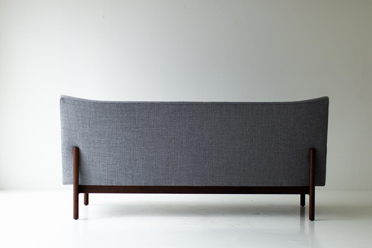 Upholstery CraftAssociates Sofa, Peabody Bracket Back Sofa, Upholstered  For Sale