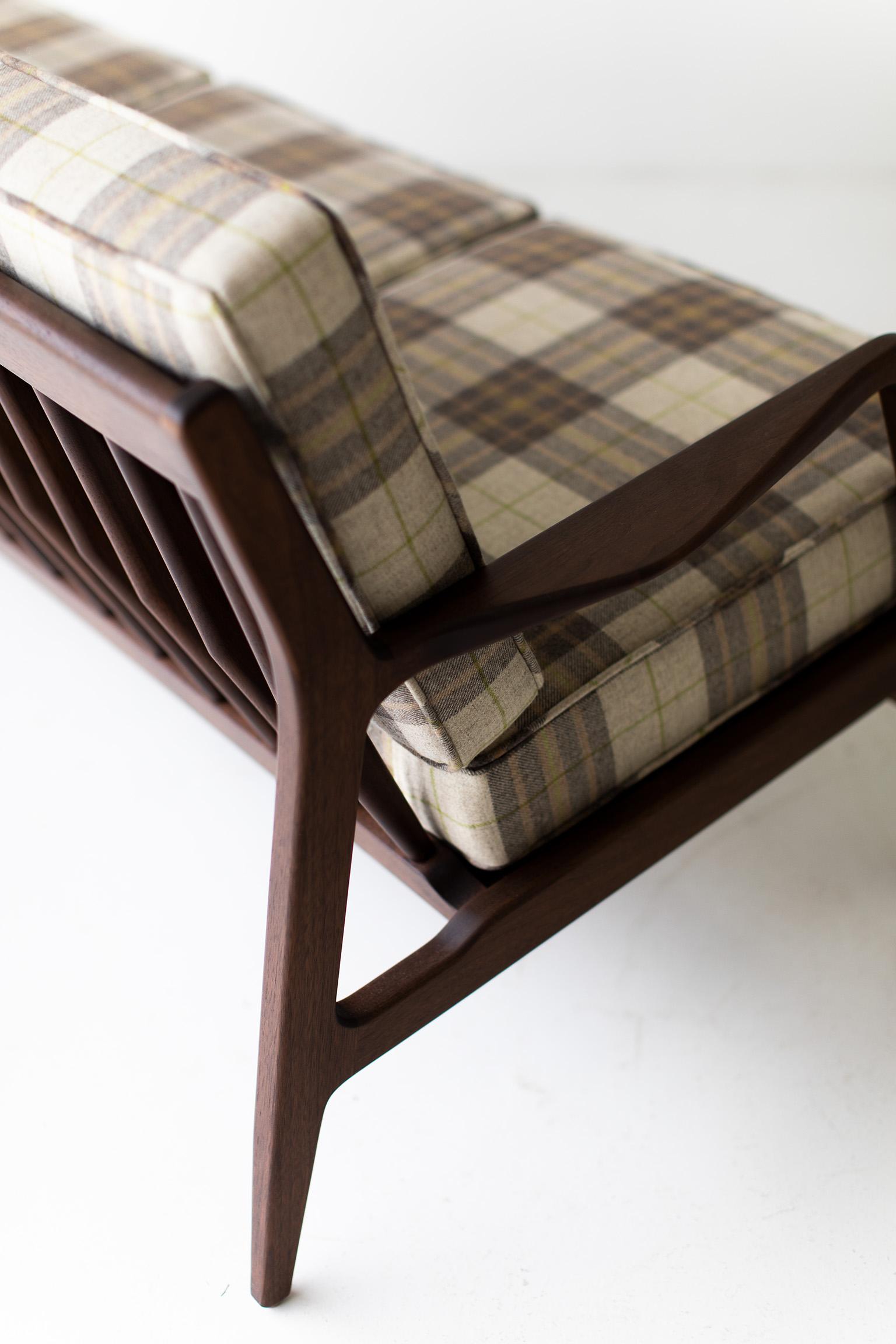 Contemporary CraftAssociates Sofa, Peabody Danish Modern Sofa, Walnut, Slatted  For Sale