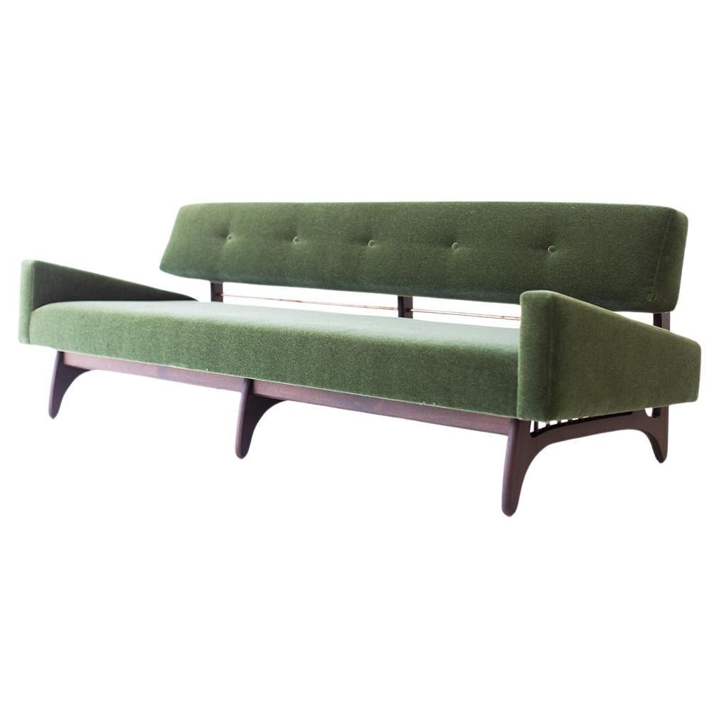 CraftAssociates, Vancouver Modern Mohair Sofa, Copper, Walnut