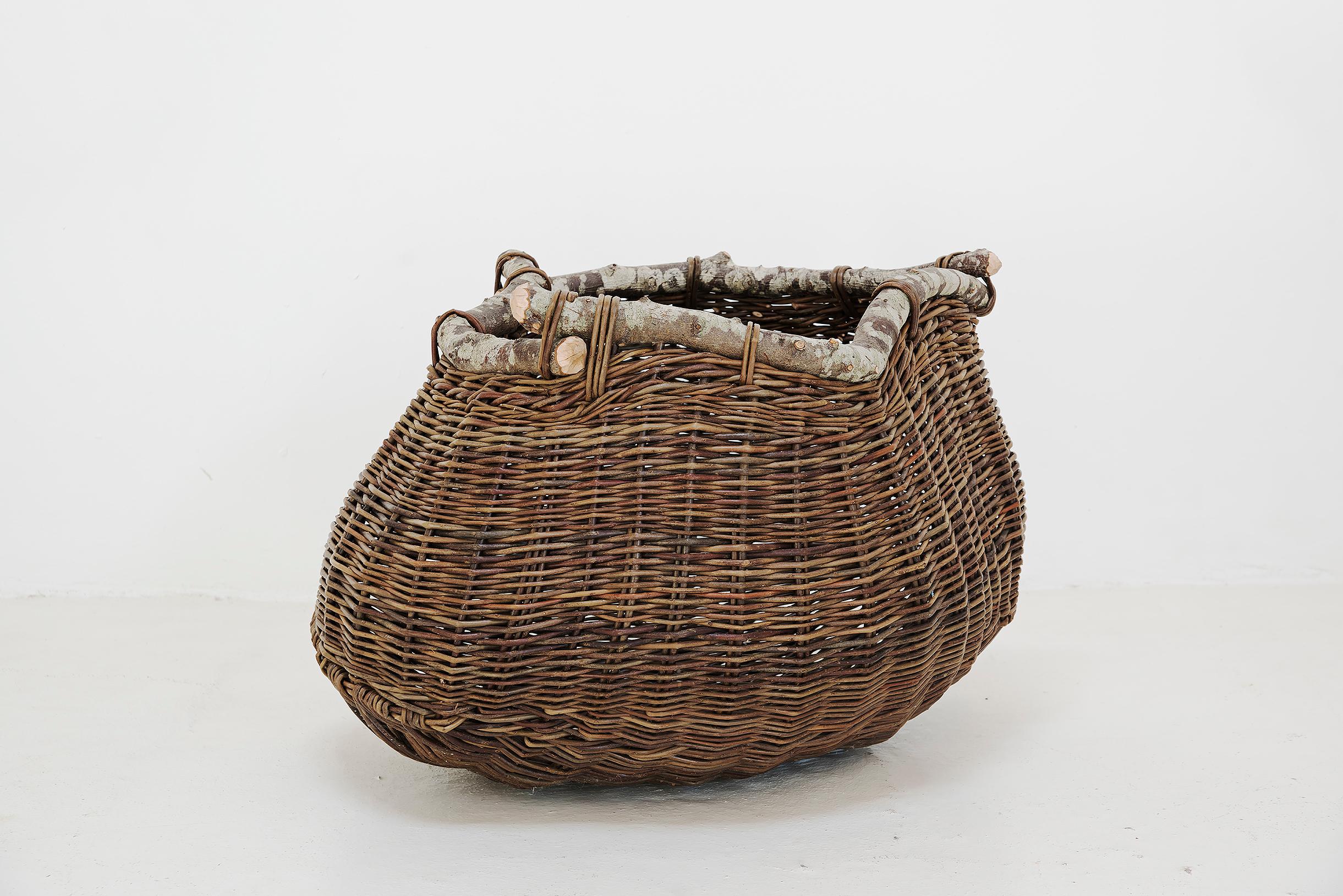 This basket by master basket-maker Joe Hogan showcases his deep understanding between material, craft and place. Using materials grown or found himself, Hogan works with over 20 different varieties of willow, harvesting annually from late November