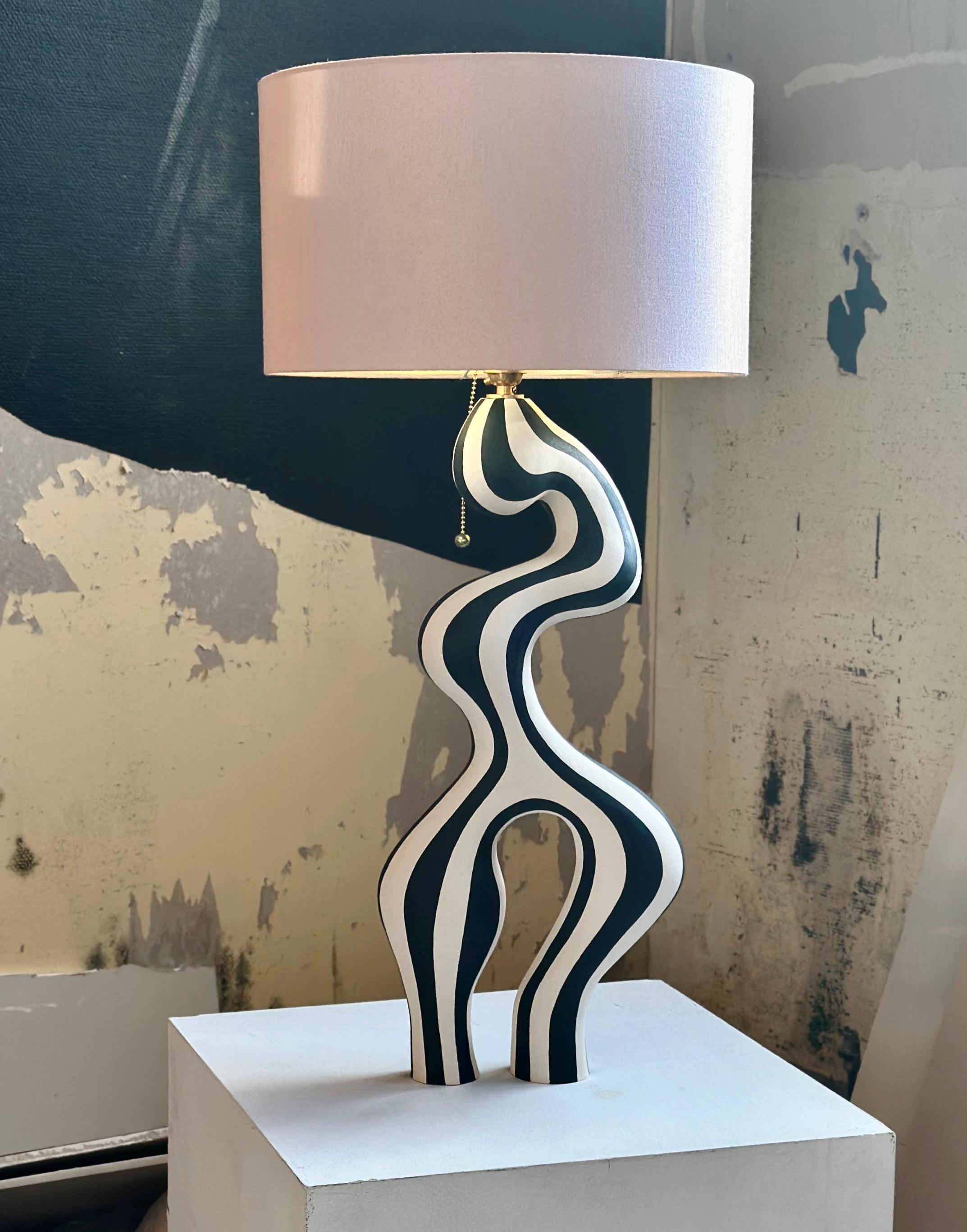 Crafted by hand: ceramic table lamp by Norwegian artist Jossolini 1
