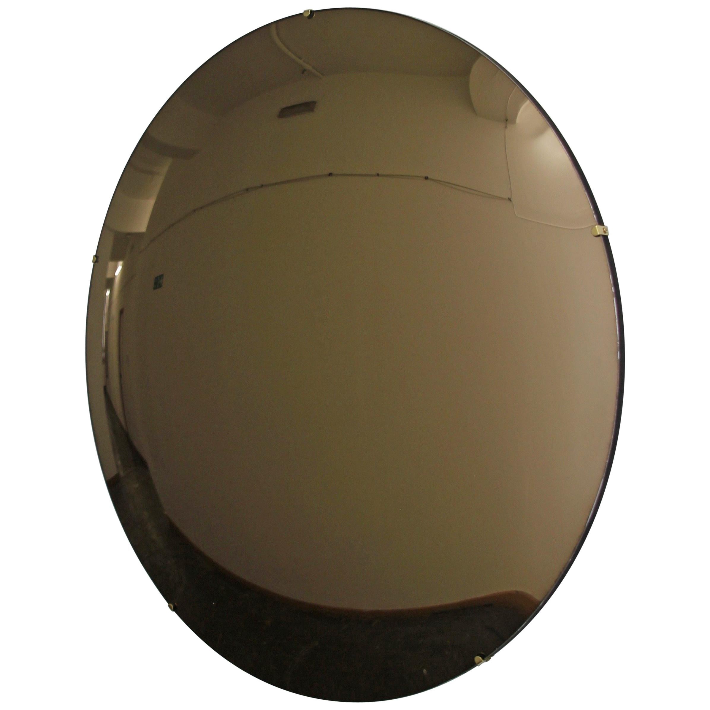 Crafted Frameless Orbis™ Bronze Tinted Convex Mirror 80cm/31.4in