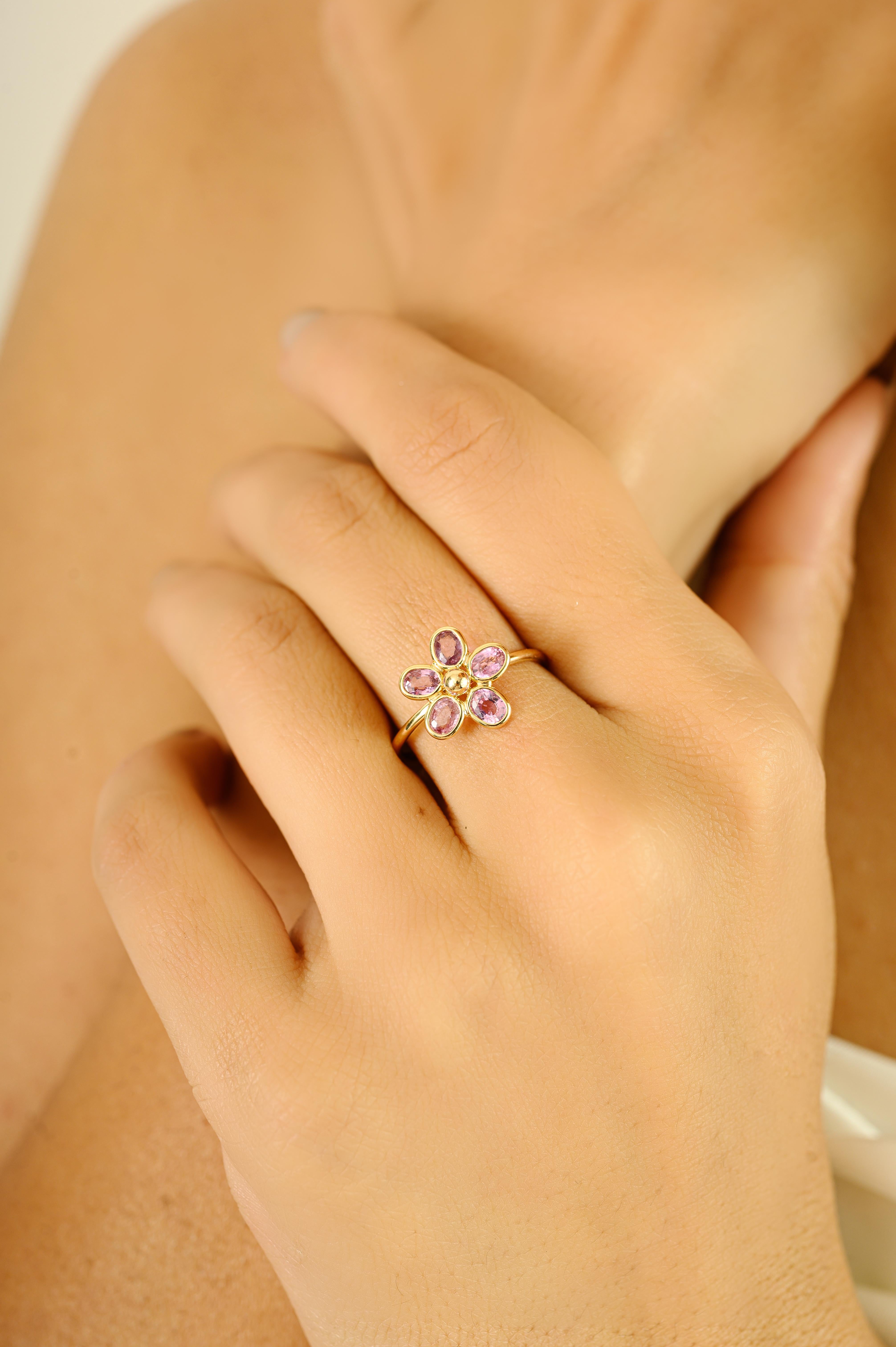 in vendita:  Realizzato in oro giallo 14 carati con zaffiro rosa naturale, anello regalo per le donne 2