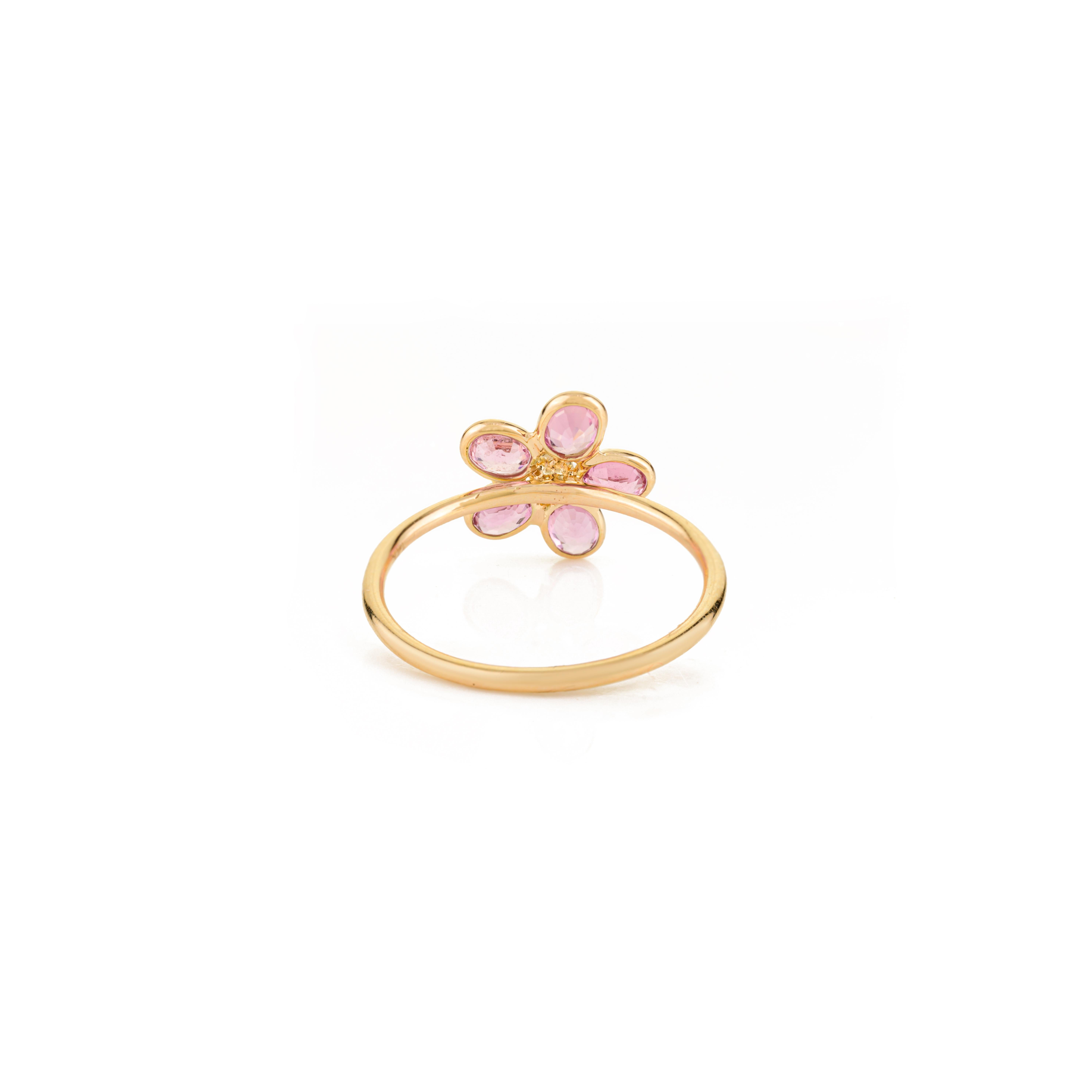 in vendita:  Realizzato in oro giallo 14 carati con zaffiro rosa naturale, anello regalo per le donne 7
