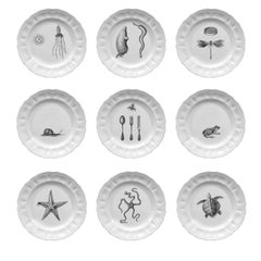 Crafted in Italy Set of 9 Ceramic Small Plates