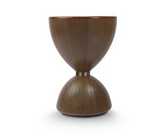 Crafted Leather Body IDA Side Table by Madheke