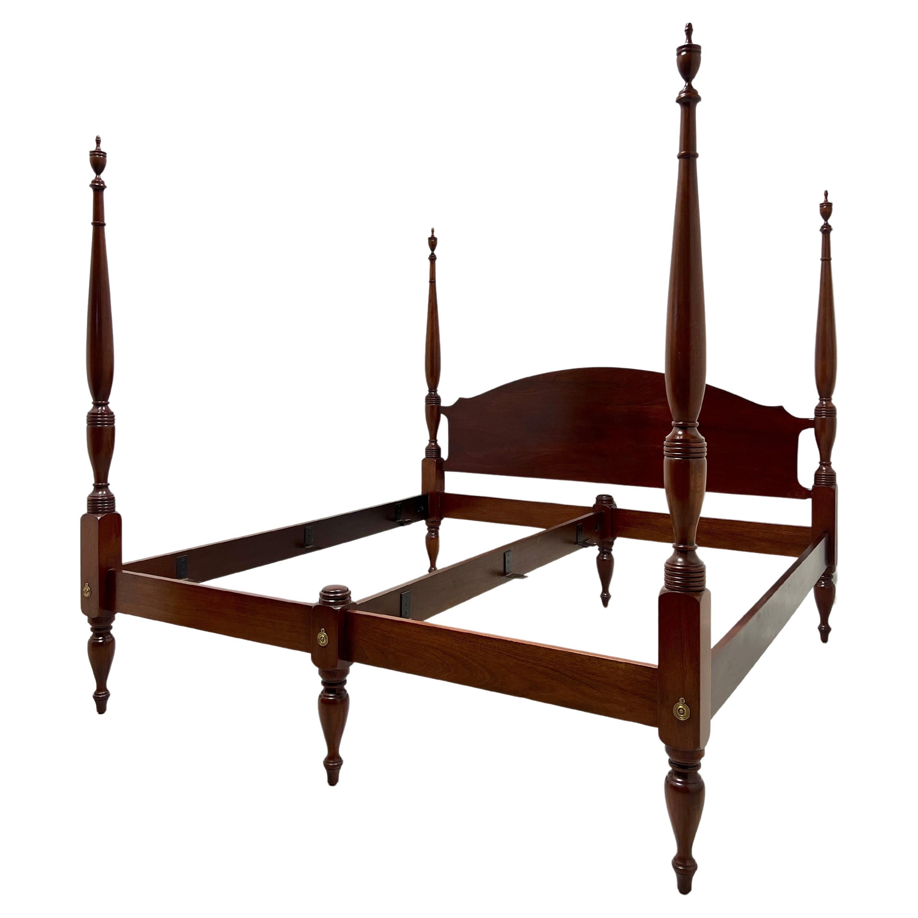 CRAFTIQUE Ashlawn Solid Mahogany Traditional King Size Four Poster Bed For Sale