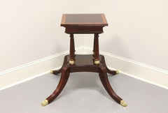 CRAFTIQUE Banded Mahogany Regency Dining Table Birdcage Pedestal Base B