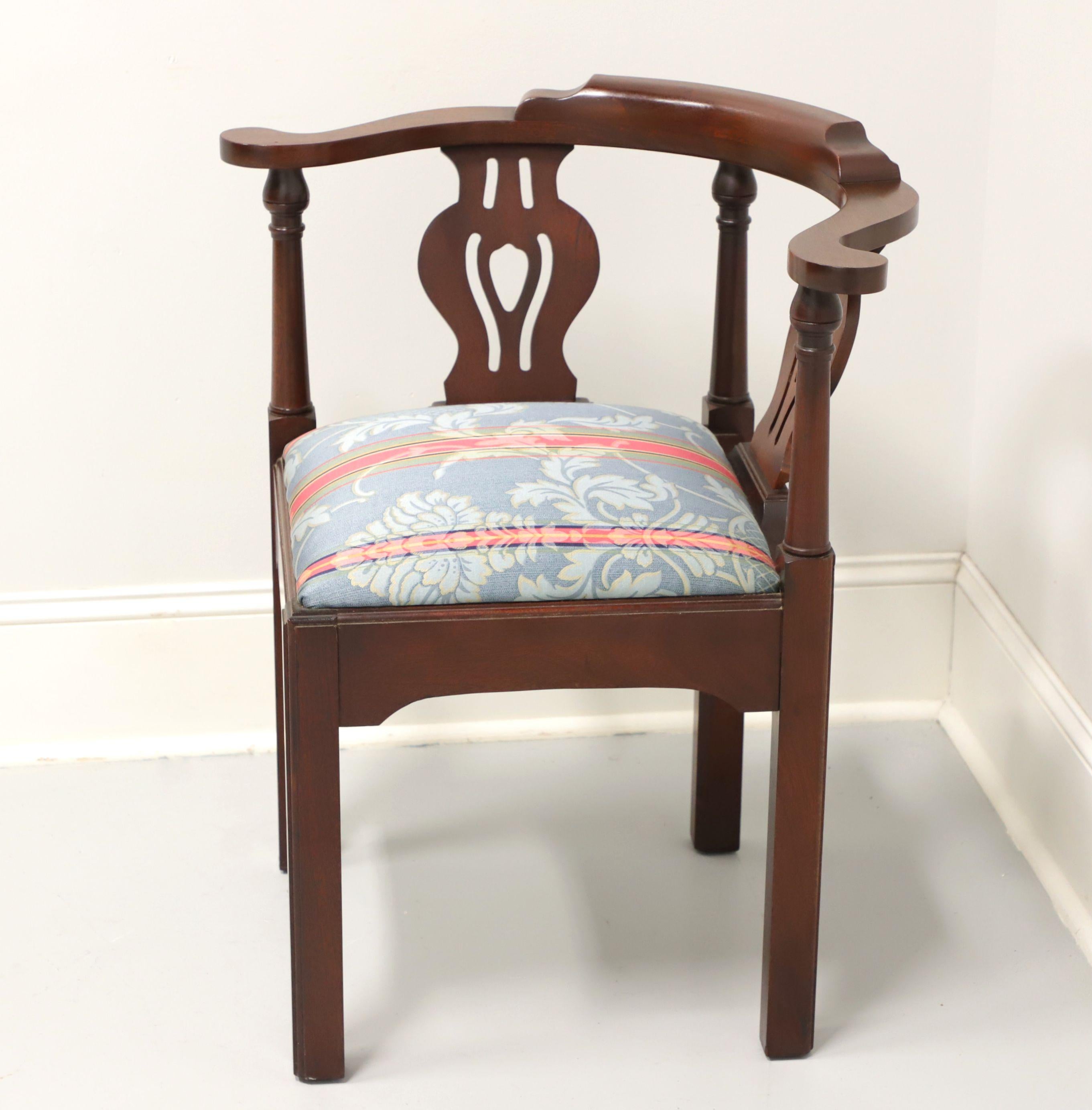 American CRAFTIQUE Mahogany Chippendale Corner Chair