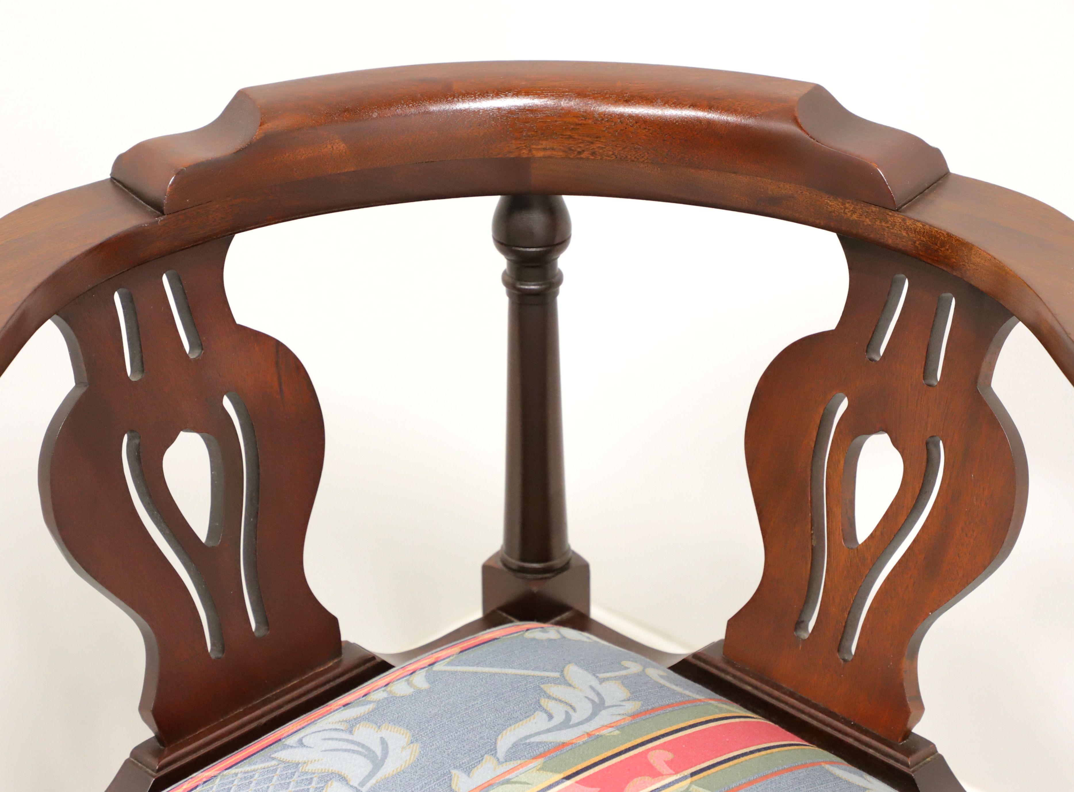 20th Century CRAFTIQUE Mahogany Chippendale Corner Chair