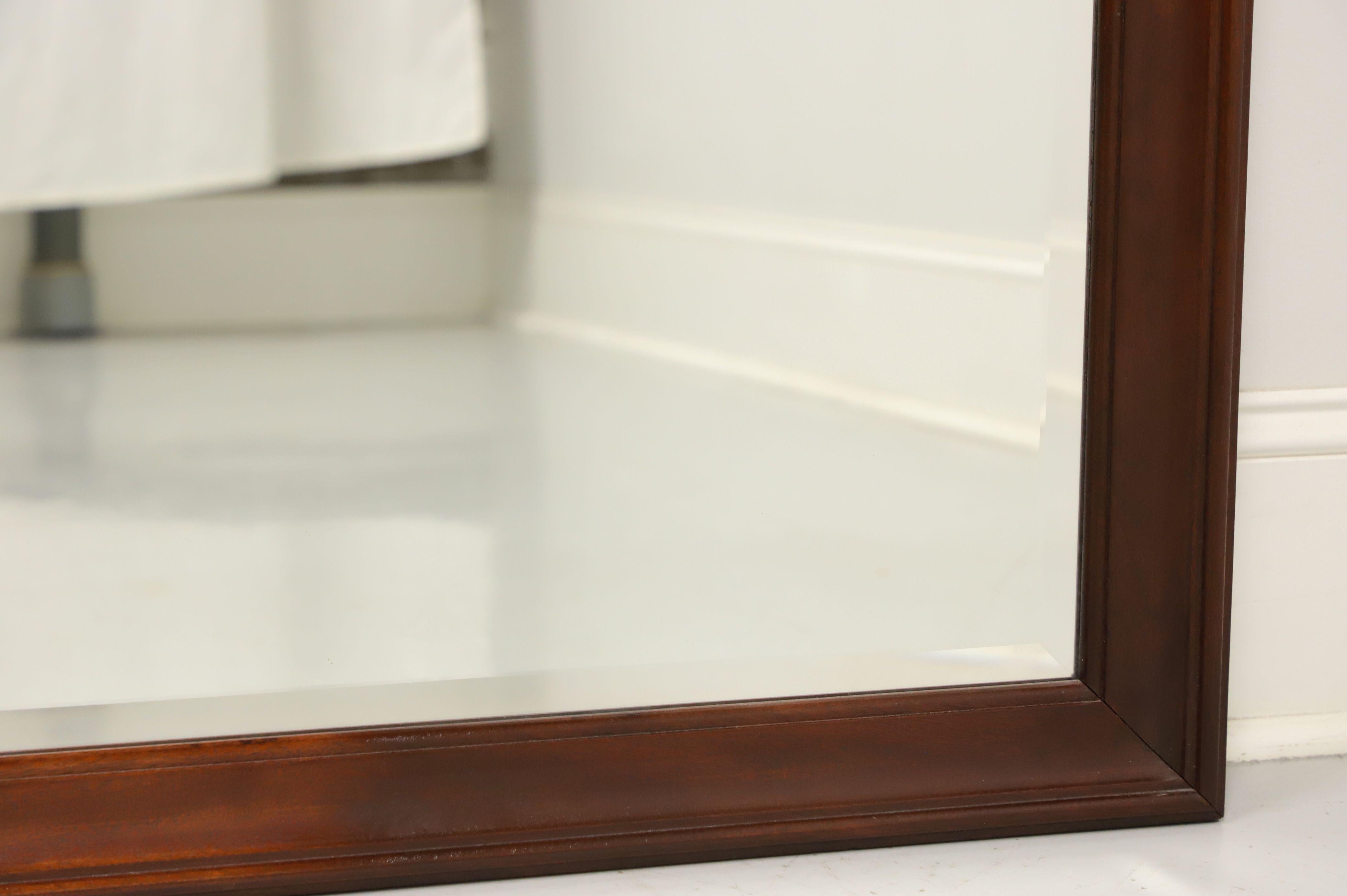 CRAFTIQUE Mellowax Solid Mahogany Rectangular Beveled Dresser / Wall Mirror In Good Condition In Charlotte, NC