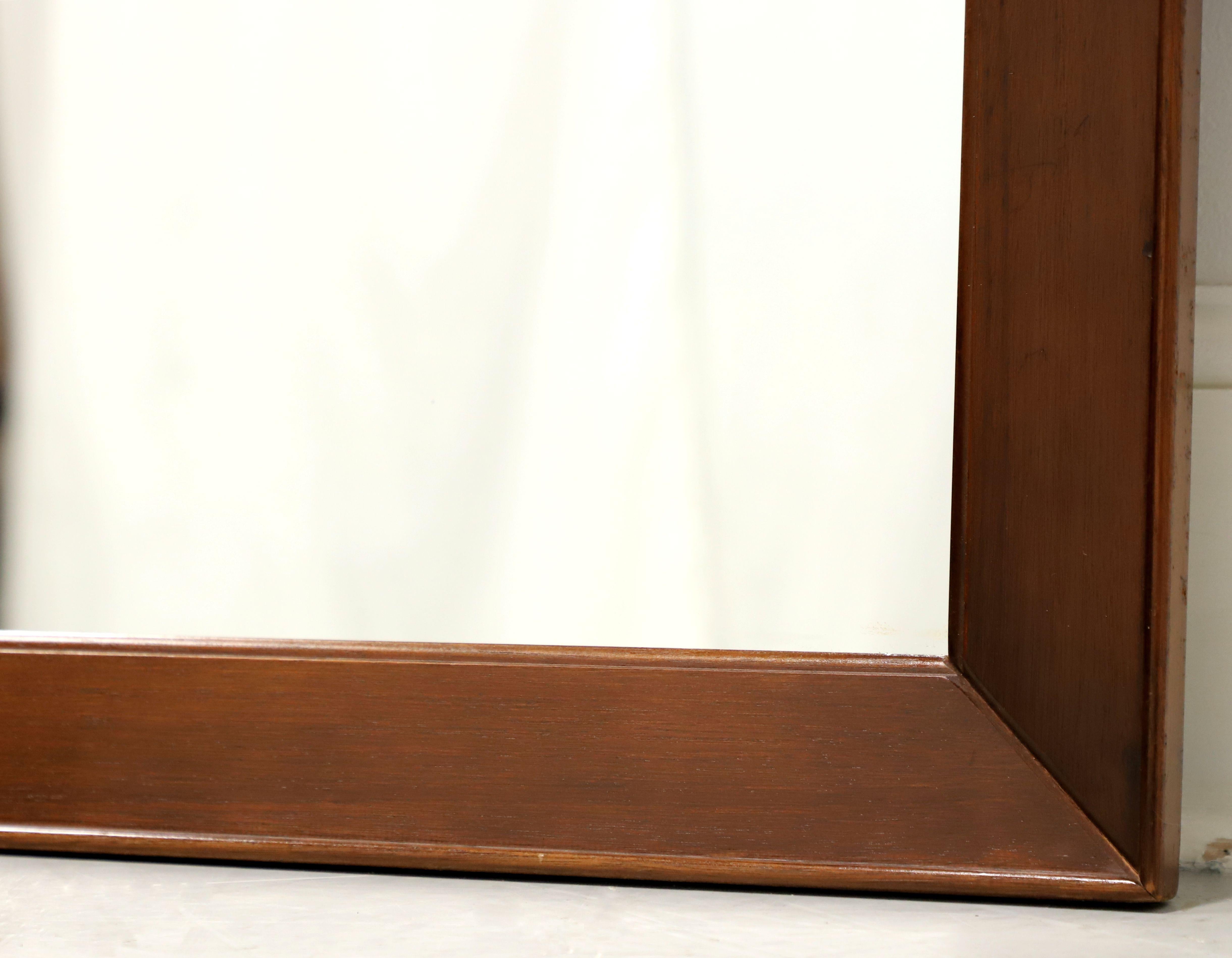 20th Century CRAFTIQUE Old Wood Solid Mahogany Rectangular Dresser / Wall Mirror For Sale