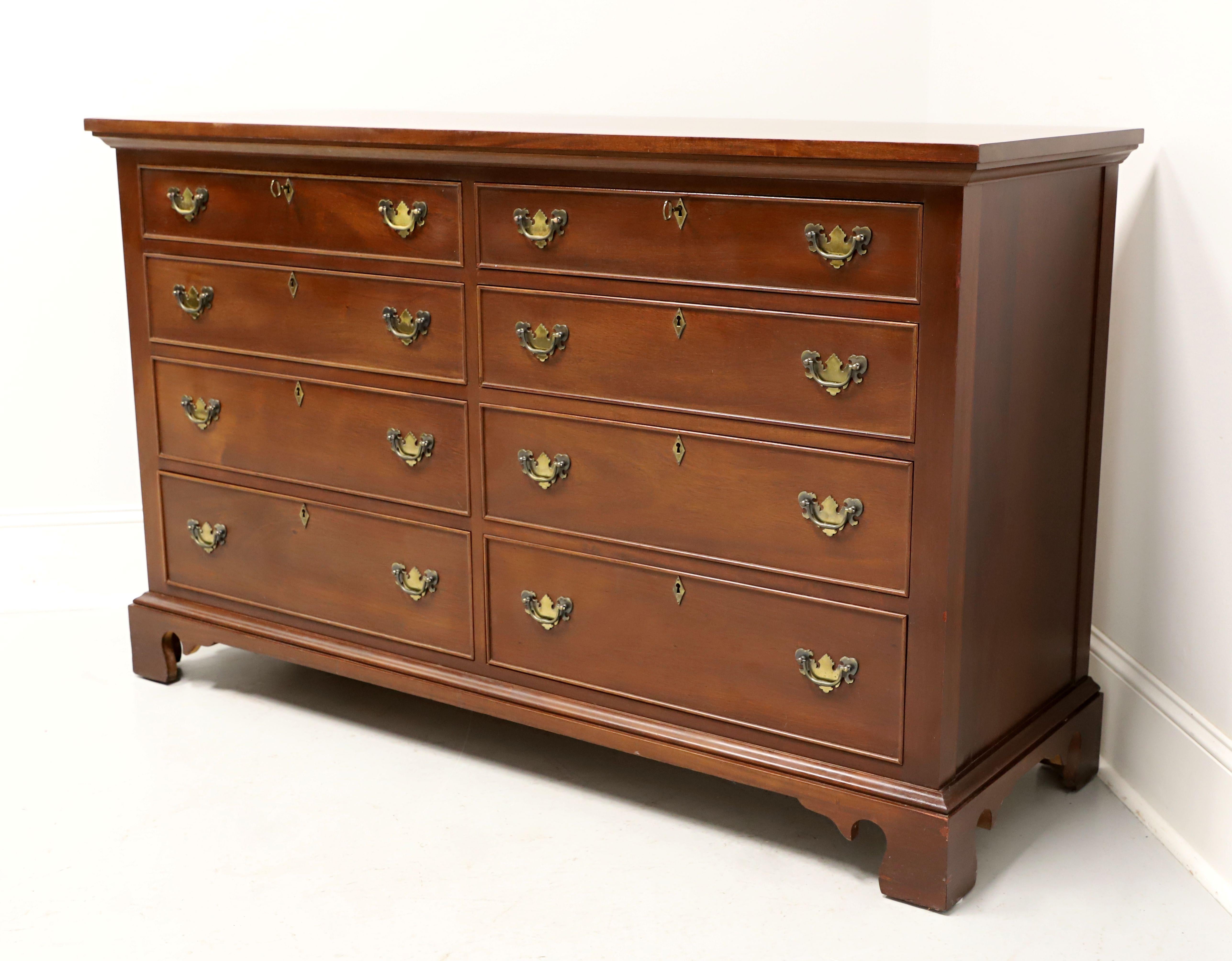 American CRAFTIQUE Solid Mahogany Chippendale Double Dresser
