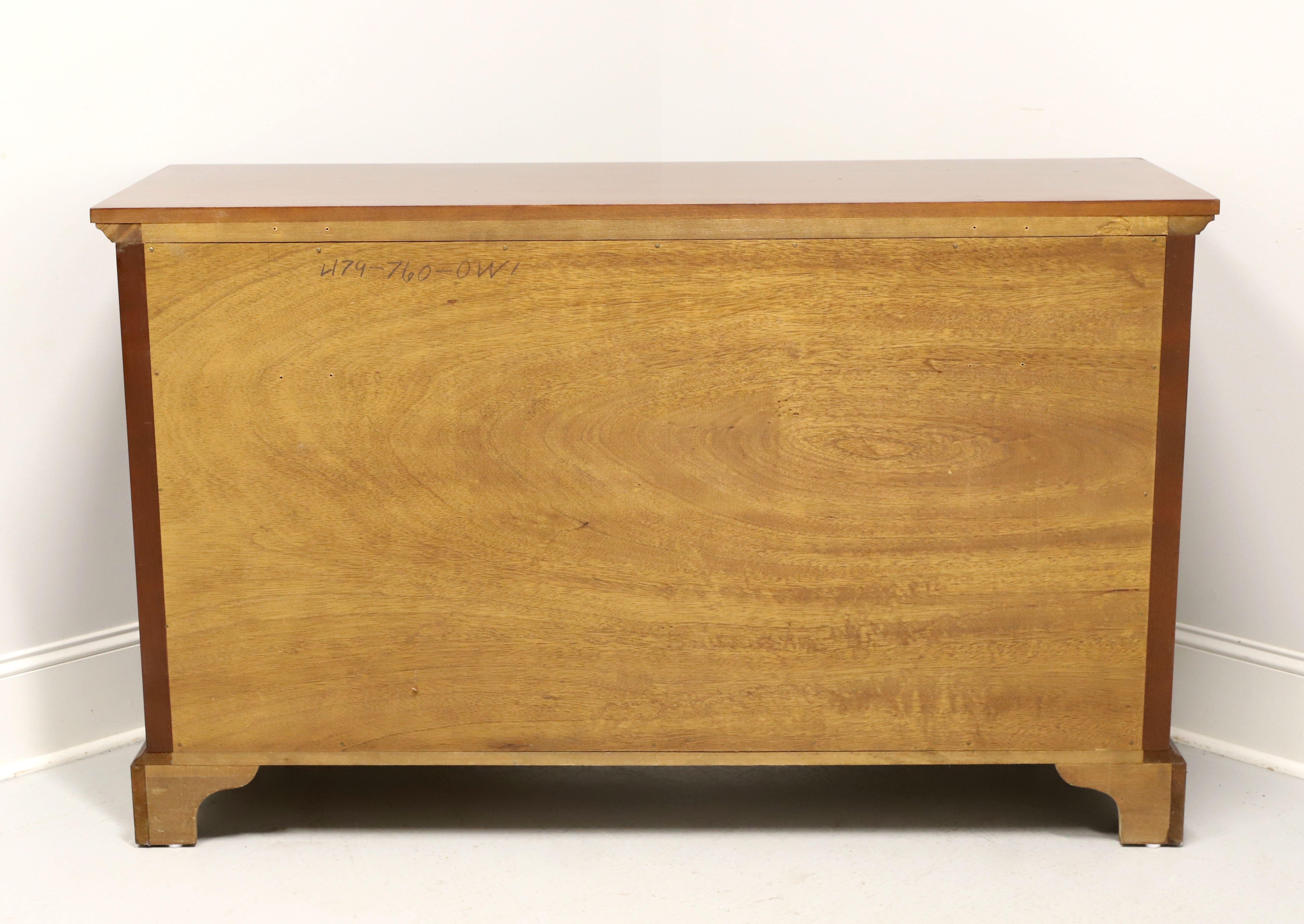 CRAFTIQUE Solid Mahogany Chippendale Double Dresser In Good Condition In Charlotte, NC