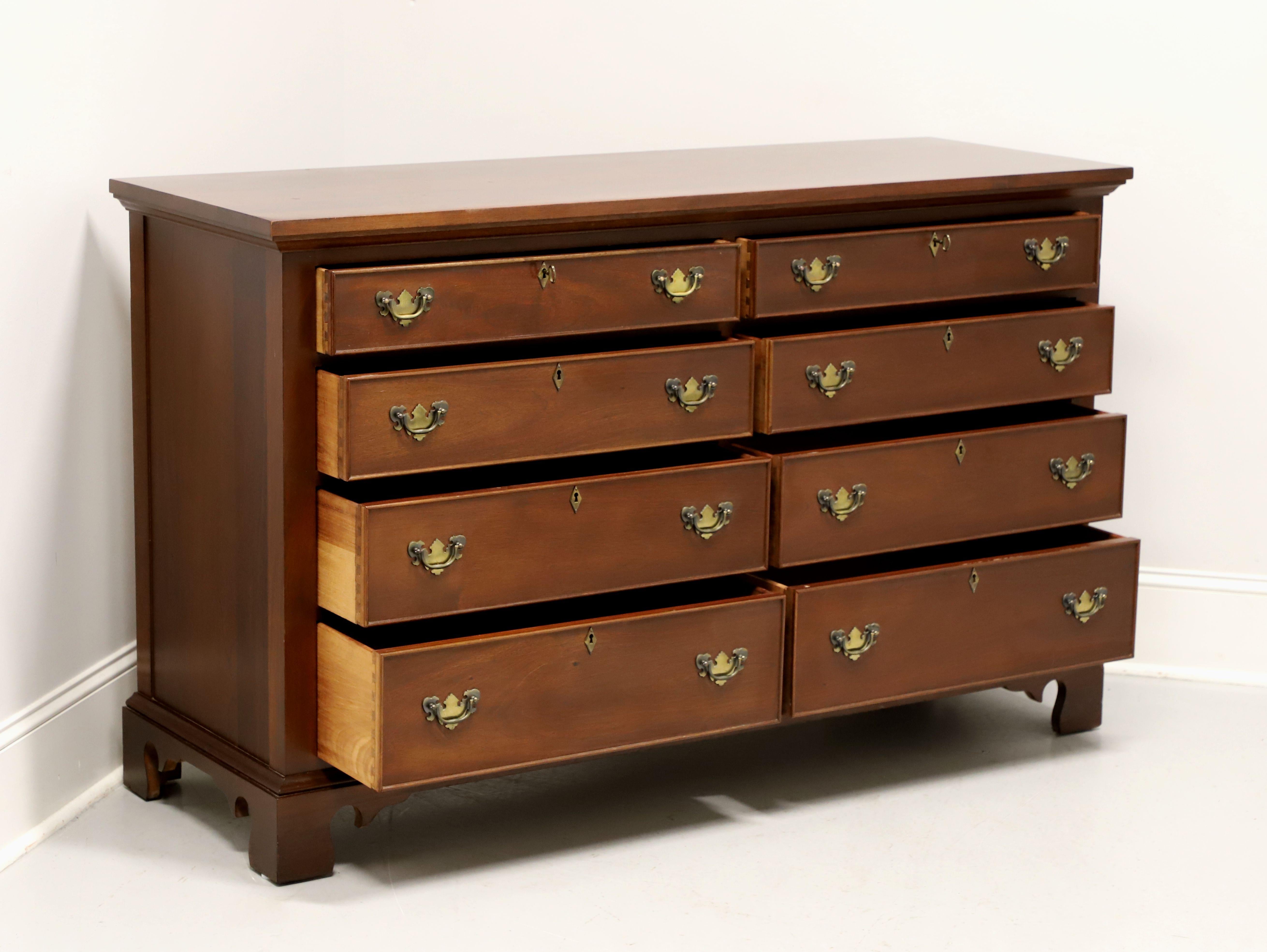 20th Century CRAFTIQUE Solid Mahogany Chippendale Double Dresser