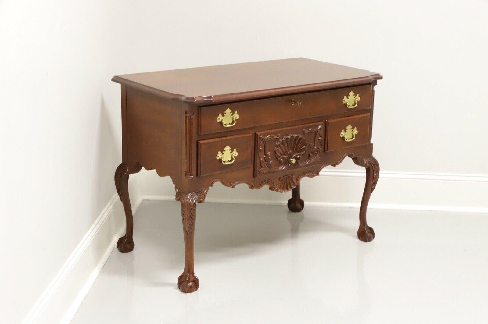 CRAFTIQUE Solid Mahogany Chippendale Lowboy Chest 6