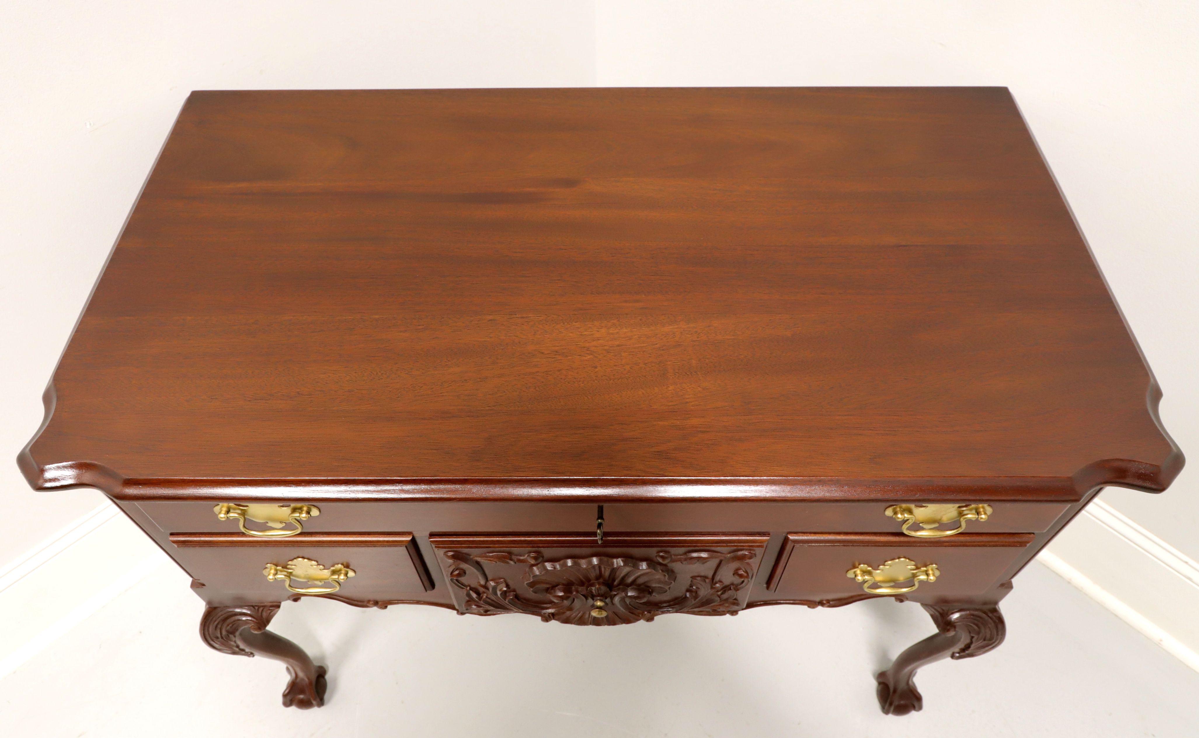 CRAFTIQUE Solid Mahogany Chippendale Lowboy Chest In Good Condition In Charlotte, NC