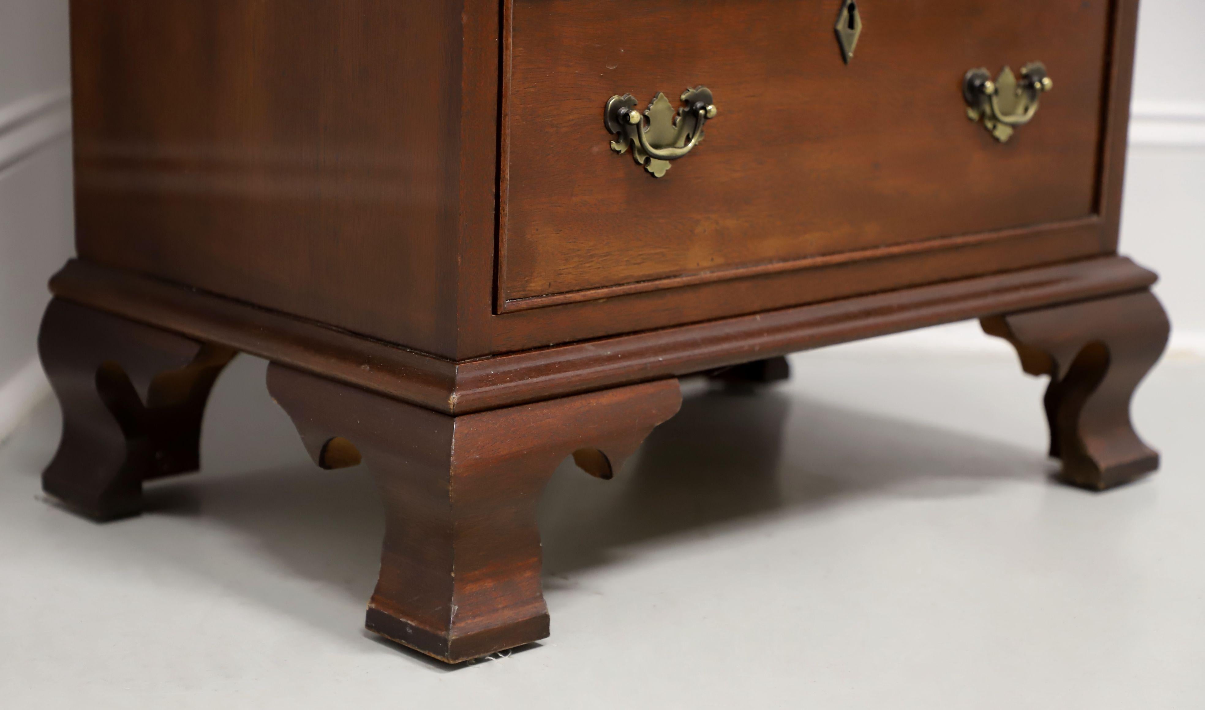 CRAFTIQUE Solid Mahogany Chippendale Semainier Lingerie Chest with Ogee Feet For Sale 1
