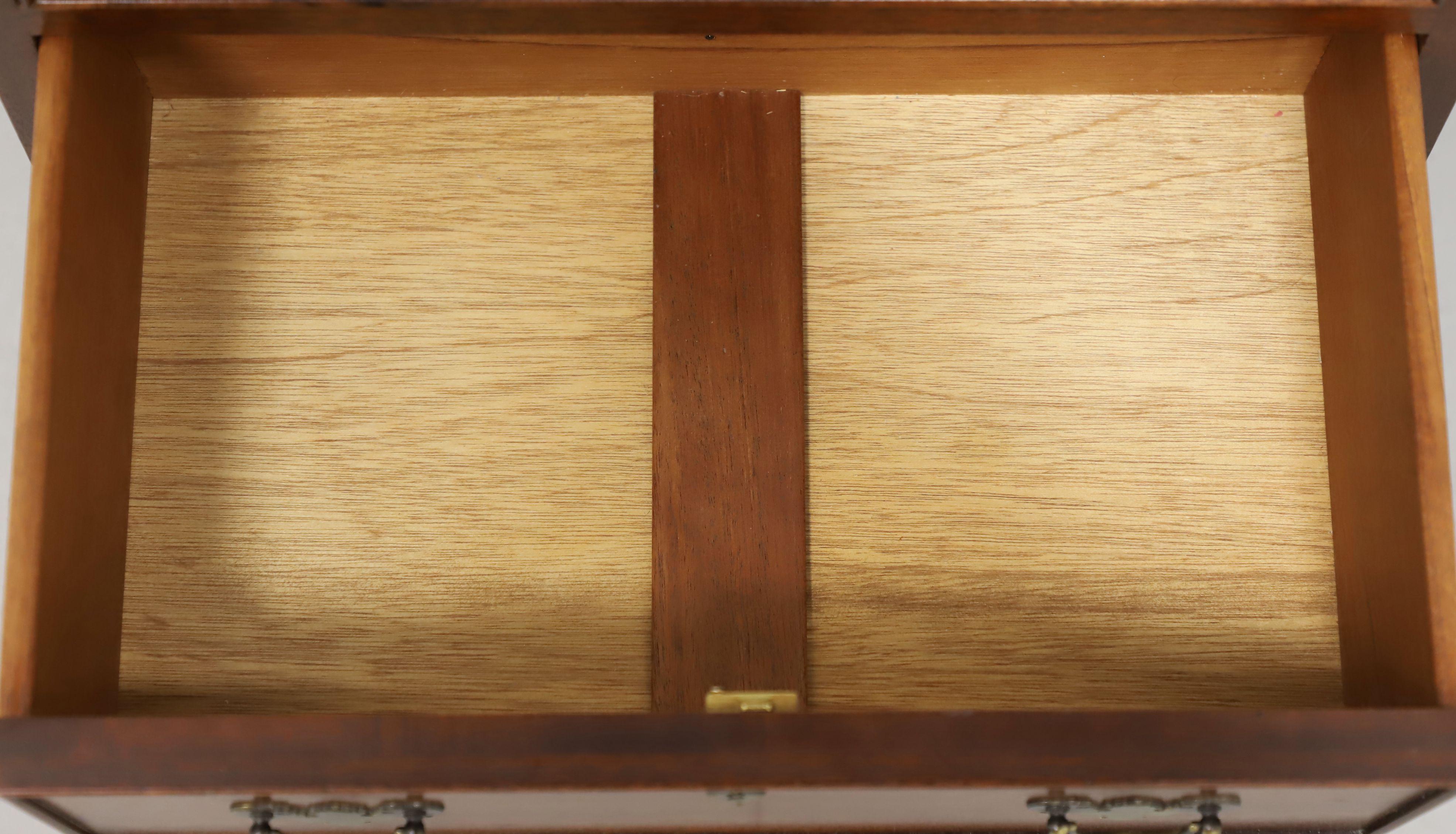 CRAFTIQUE Solid Mahogany Chippendale Semainier Lingerie Chest with Ogee Feet For Sale 2