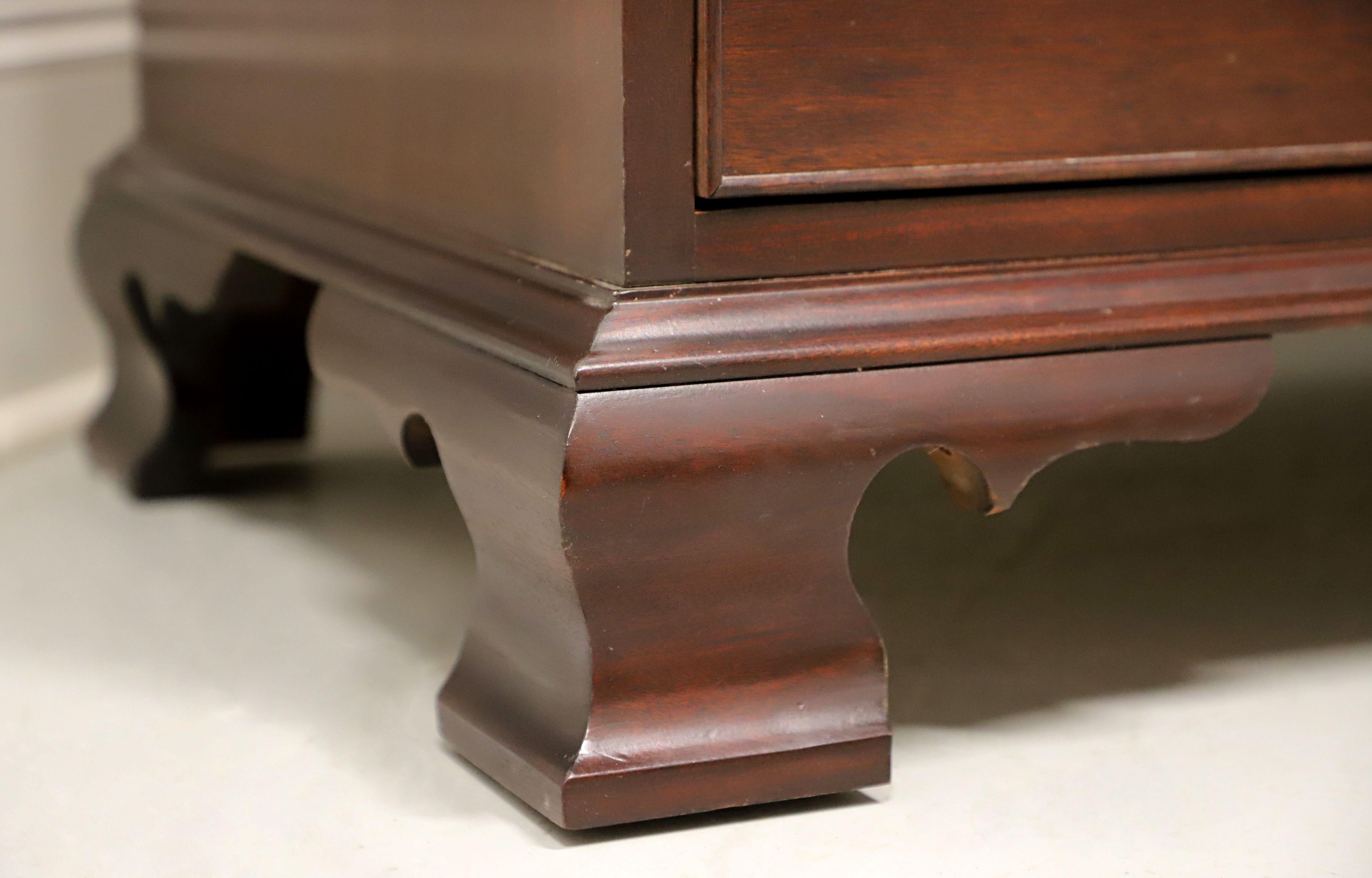 CRAFTIQUE Solid Mahogany Chippendale Style Chest on Chest with Ogee Feet - A 2