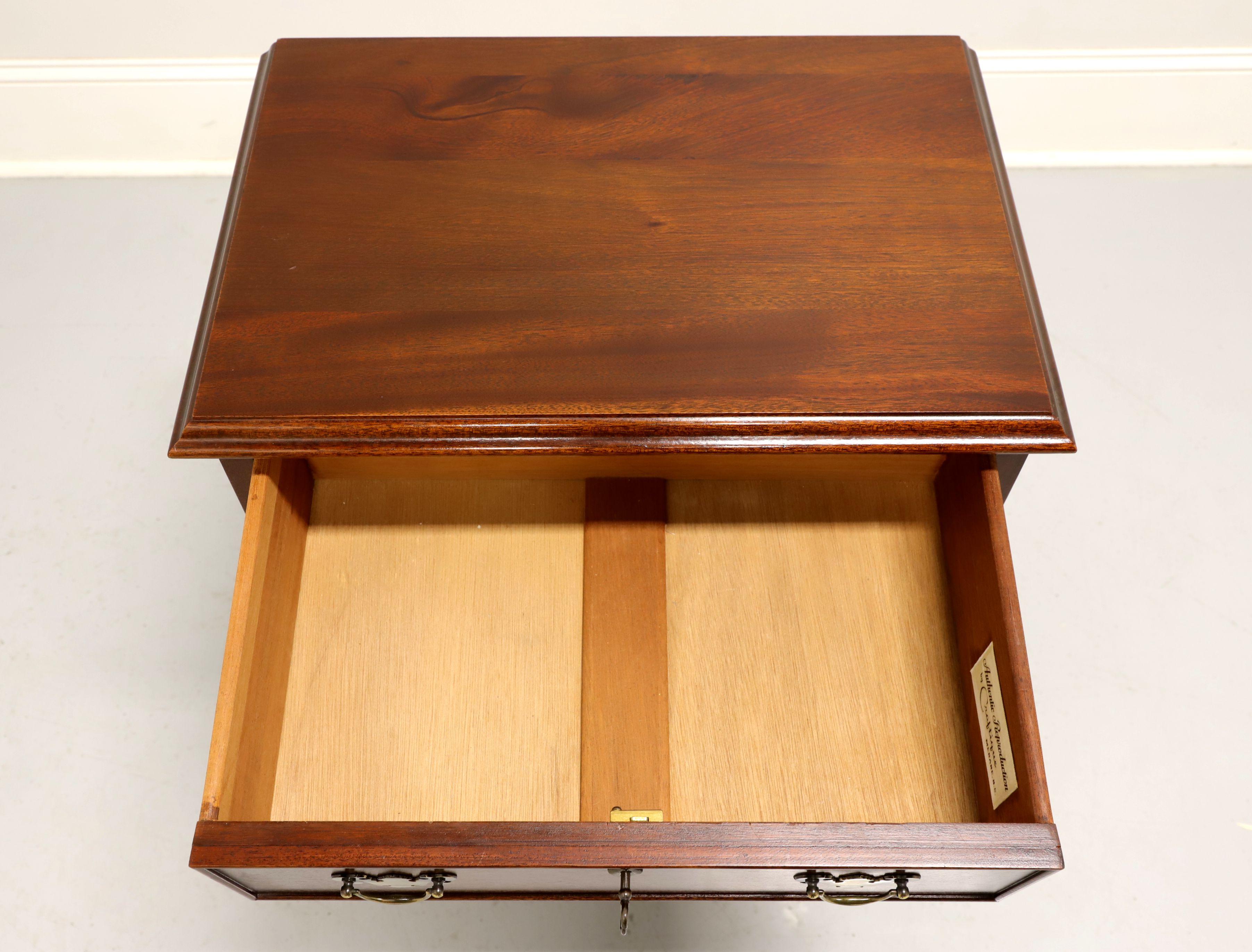 CRAFTIQUE Solid Mahogany Chippendale Style Nightstands w/ Ogee Feet - Pair 2