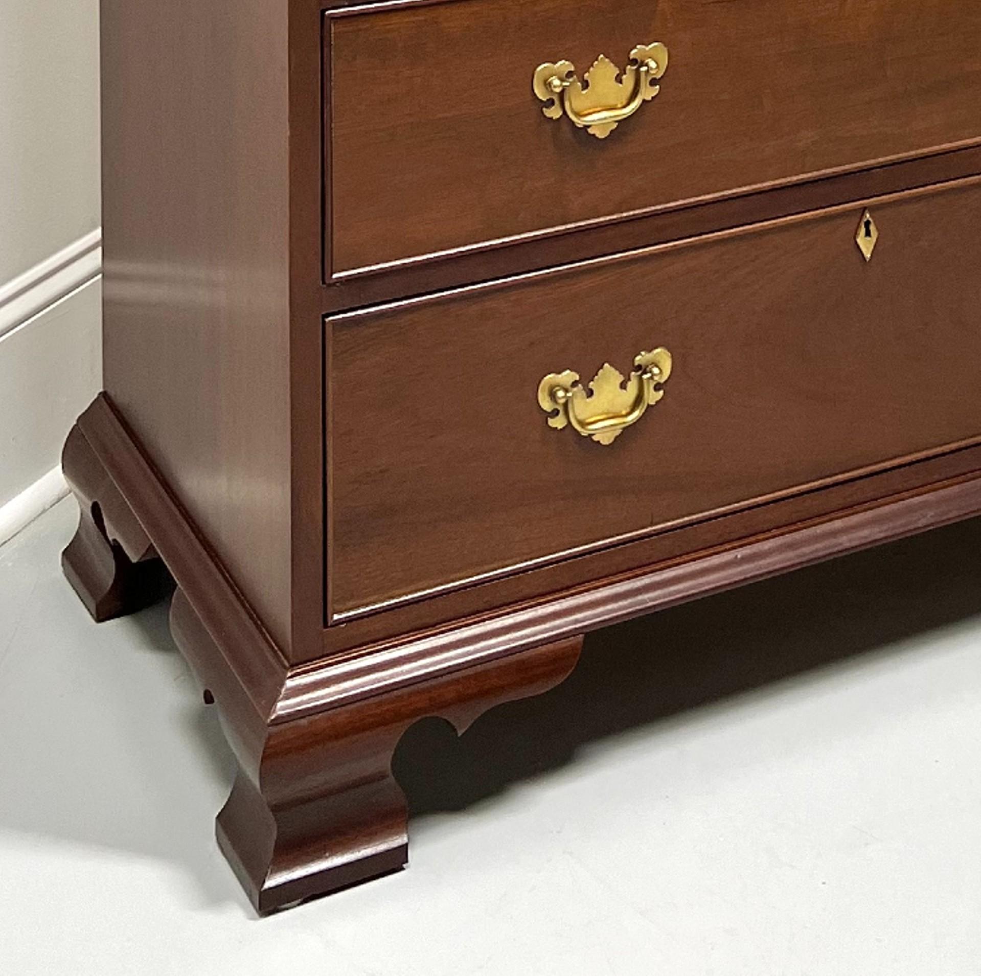 CRAFTIQUE Solid Mahogany Chippendale Ten-Drawer Triple Dresser w/ Ogee Feet 3