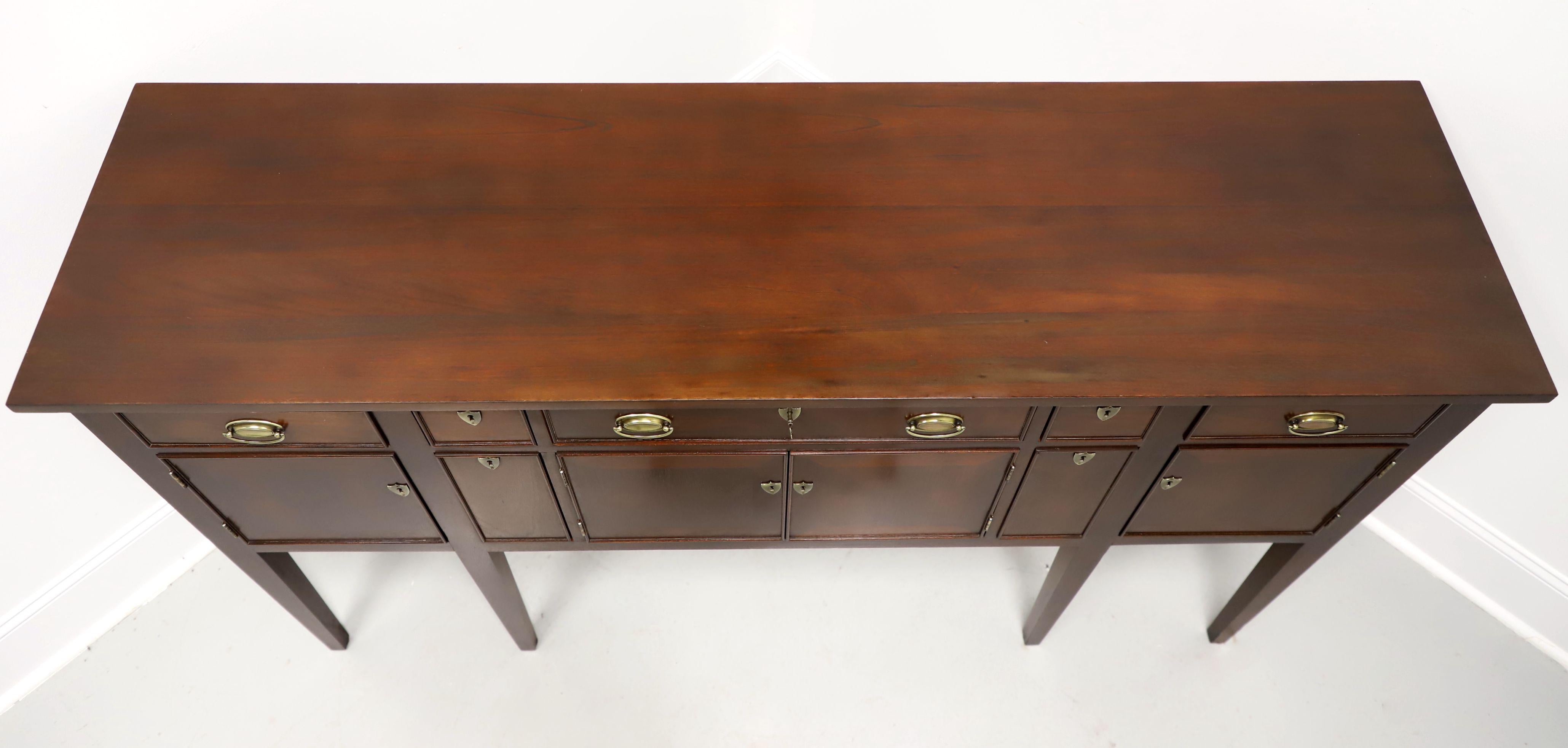 Brass CRAFTIQUE Solid Mahogany Georgian Huntboard Sideboard For Sale