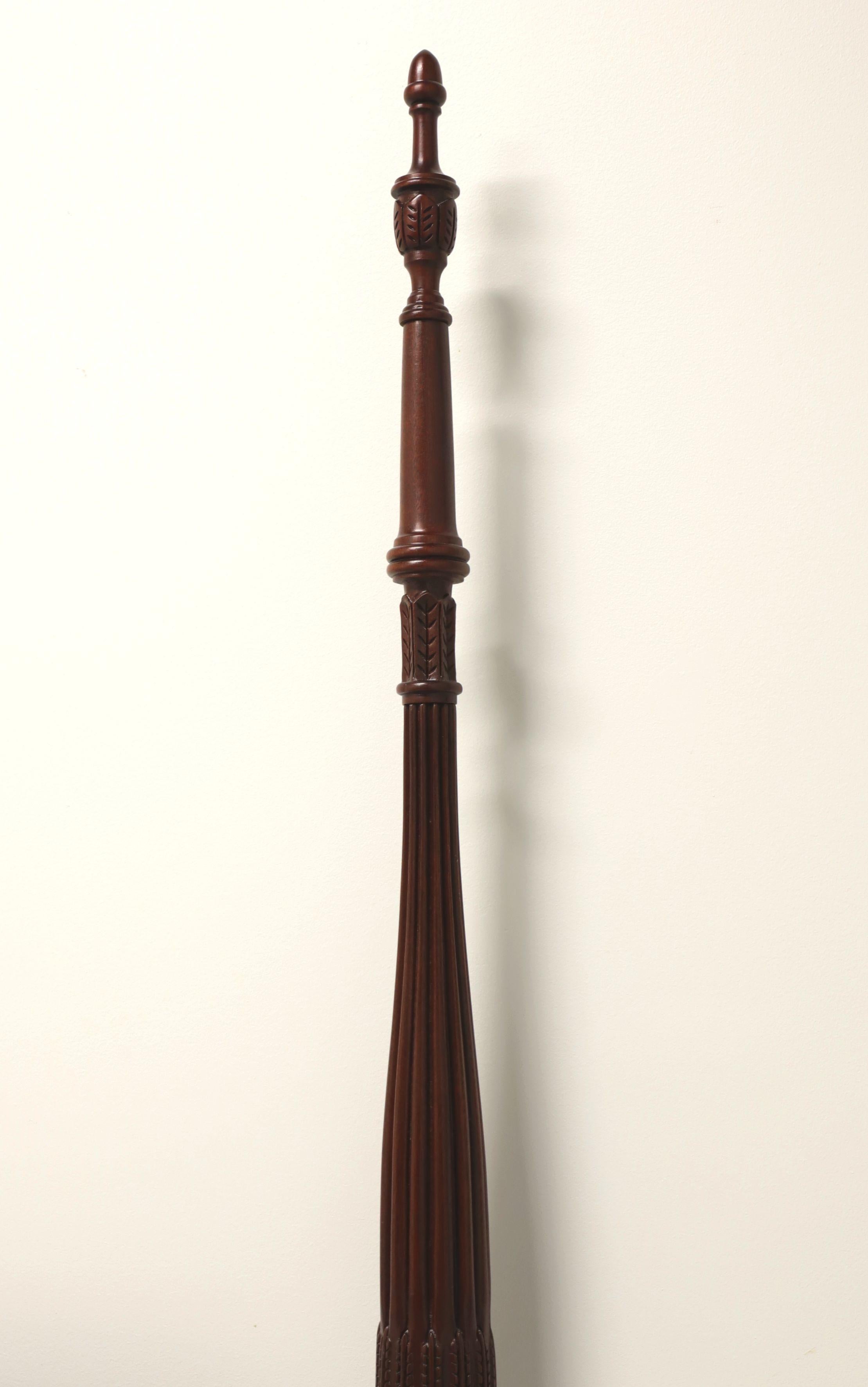 Other Craftique Solid Mahogany King Rice Carved Four Post Bed