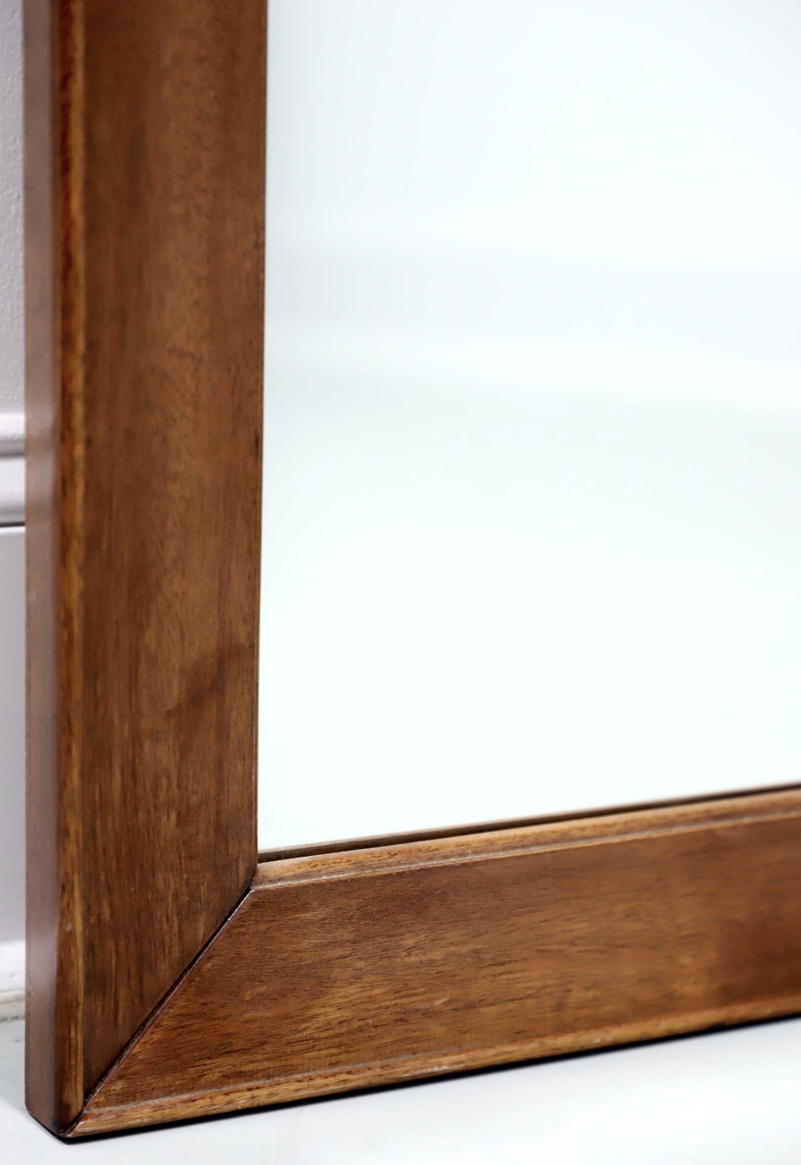 CRAFTIQUE Solid Mahogany Old Wood Finish Dresser / Wall Mirror In Good Condition In Charlotte, NC