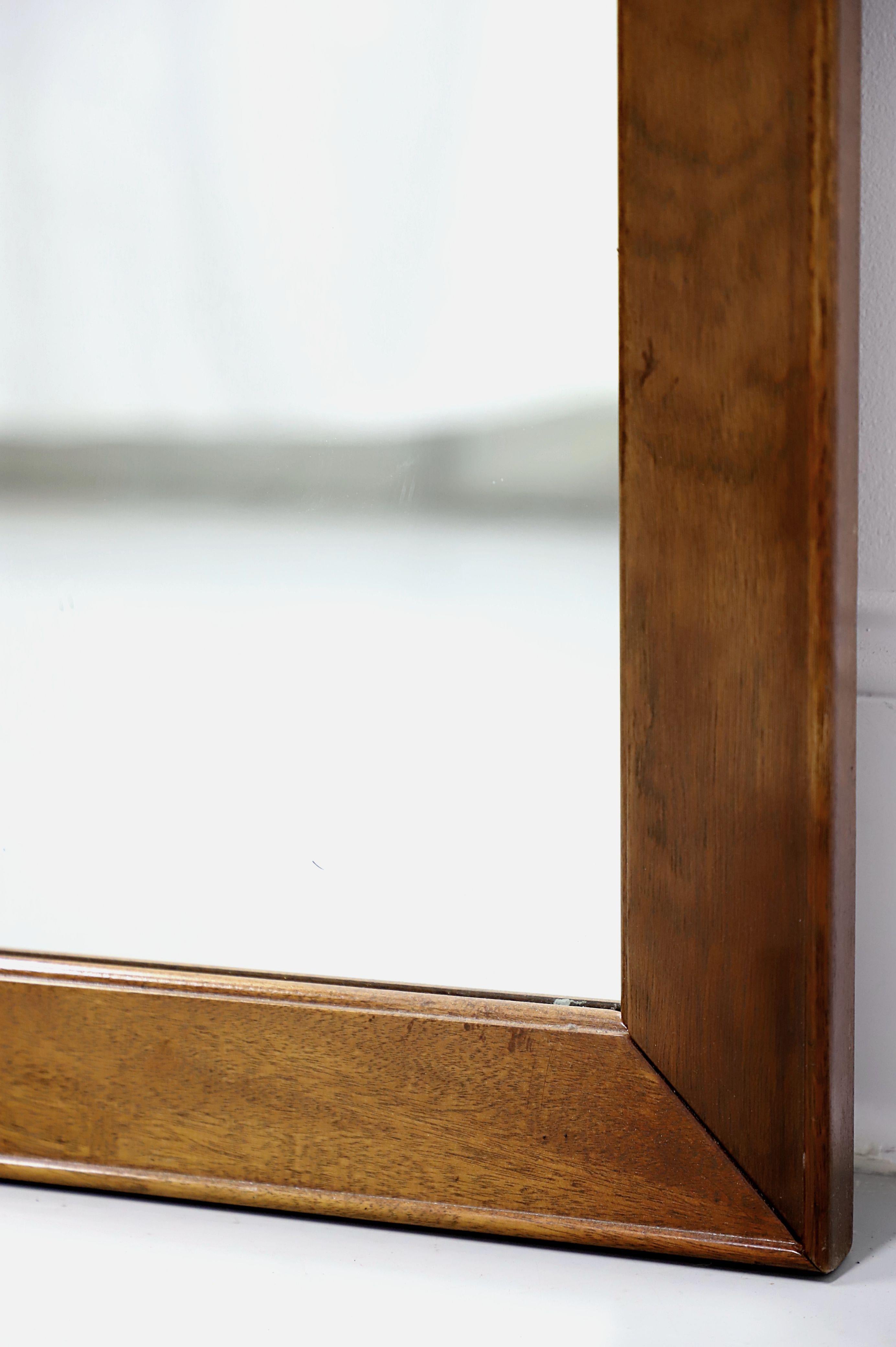20th Century CRAFTIQUE Solid Mahogany Old Wood Finish Dresser / Wall Mirror