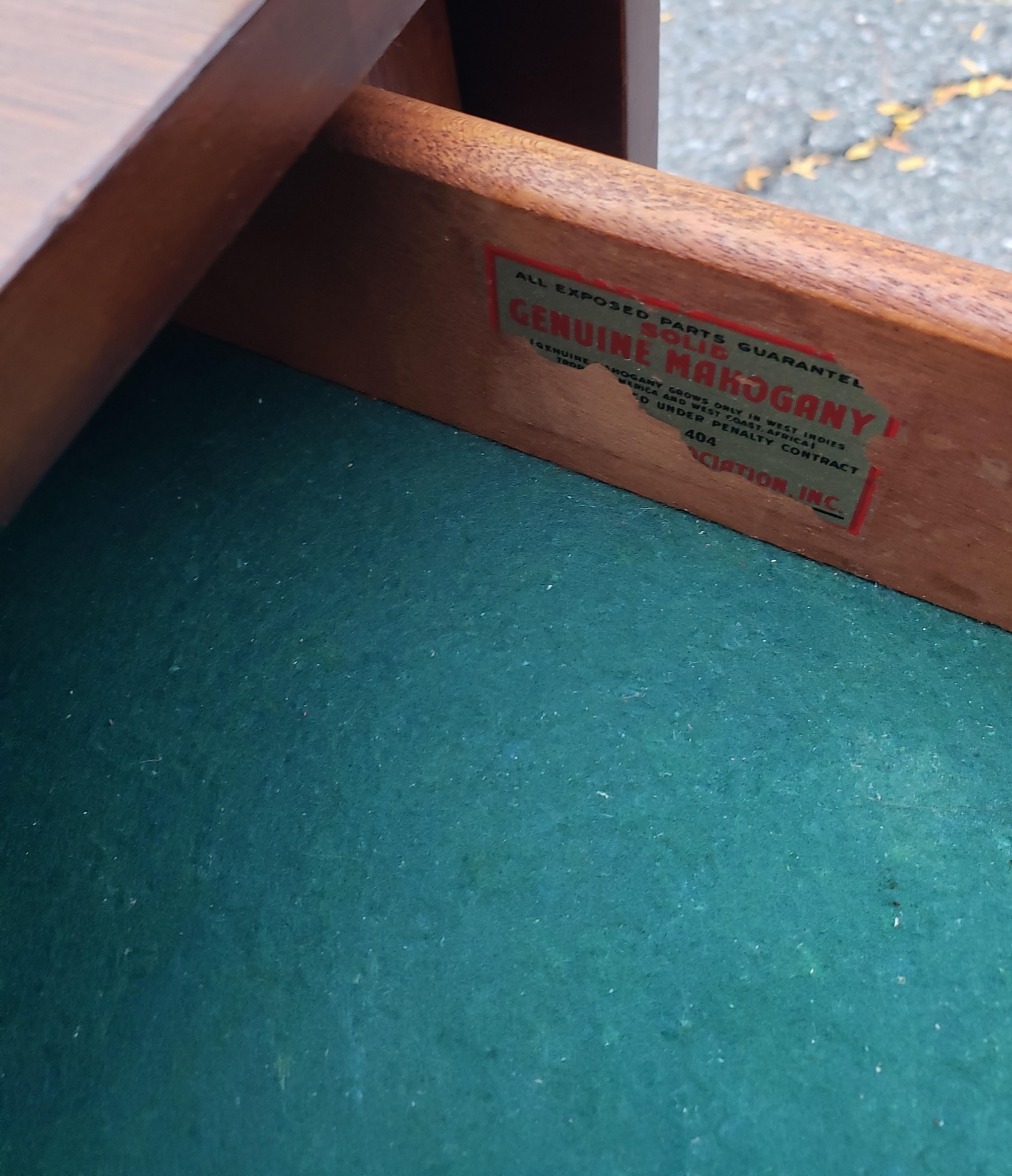 Craftique Vintage Mahogany Pembroke Hepplewhite Federal Side Tables, Pair For Sale 2