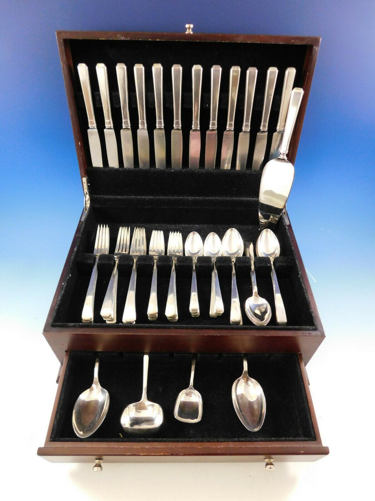 Craftsman by Towle sterling silver flatware set - 65 pieces. This set includes:
Stately in perfect proportion, this design is an elegant execution of form and function. Very unassuming in appearance yet every bit as formal as our other patterns,