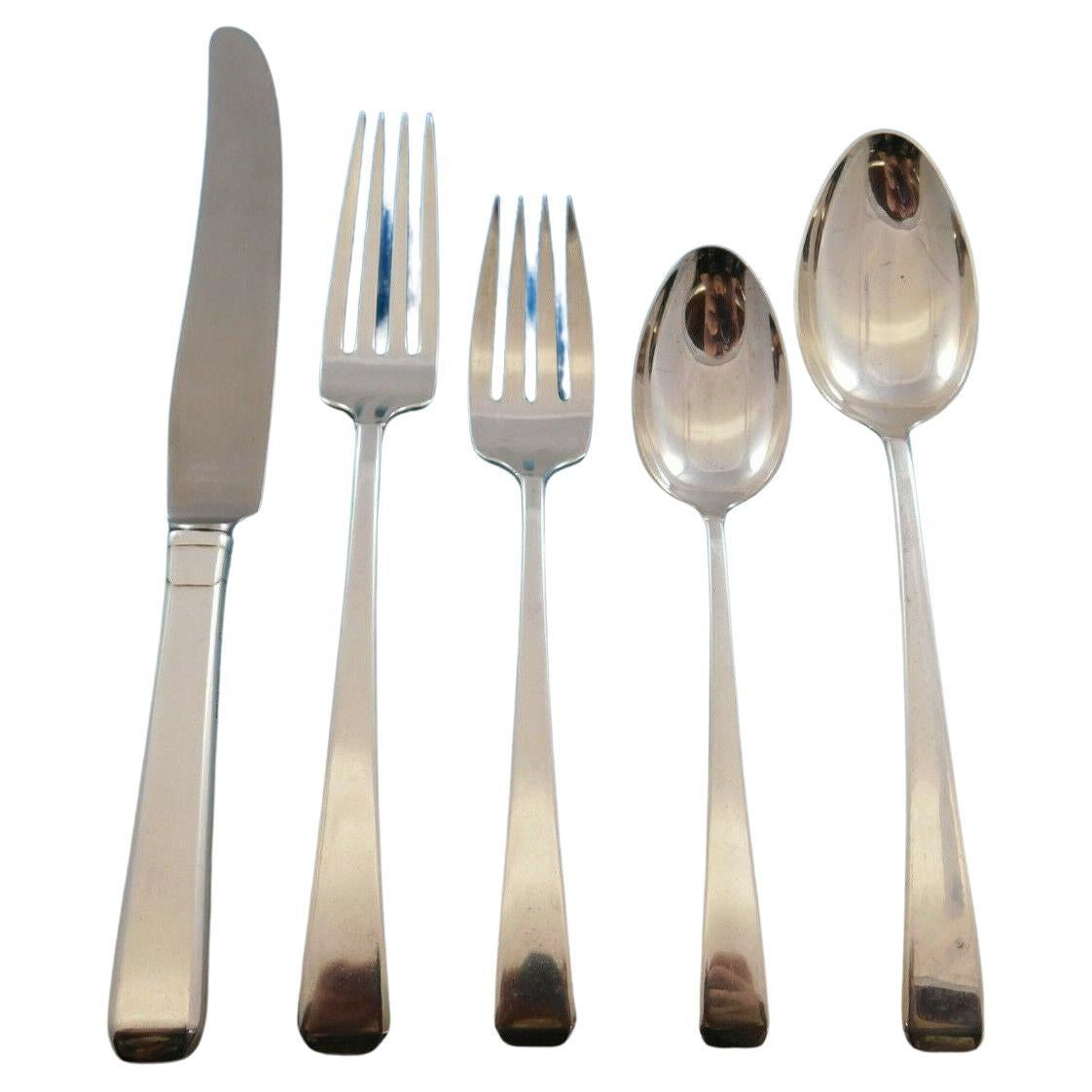 Craftsman by Towle Sterling Silver Flatware Set for 12 Service 65 pieces For Sale